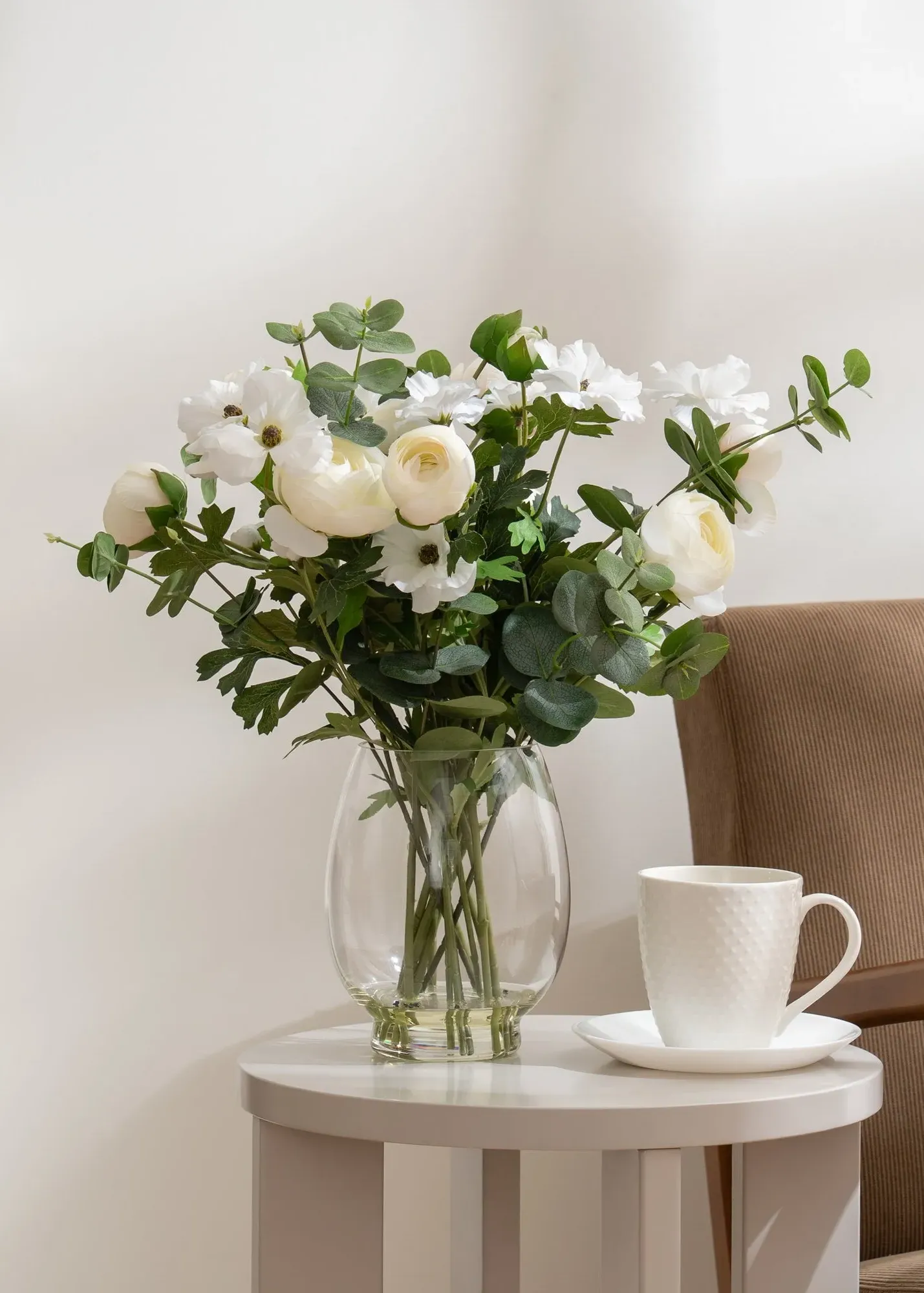Ranunculus Arrangement in Vase - White product