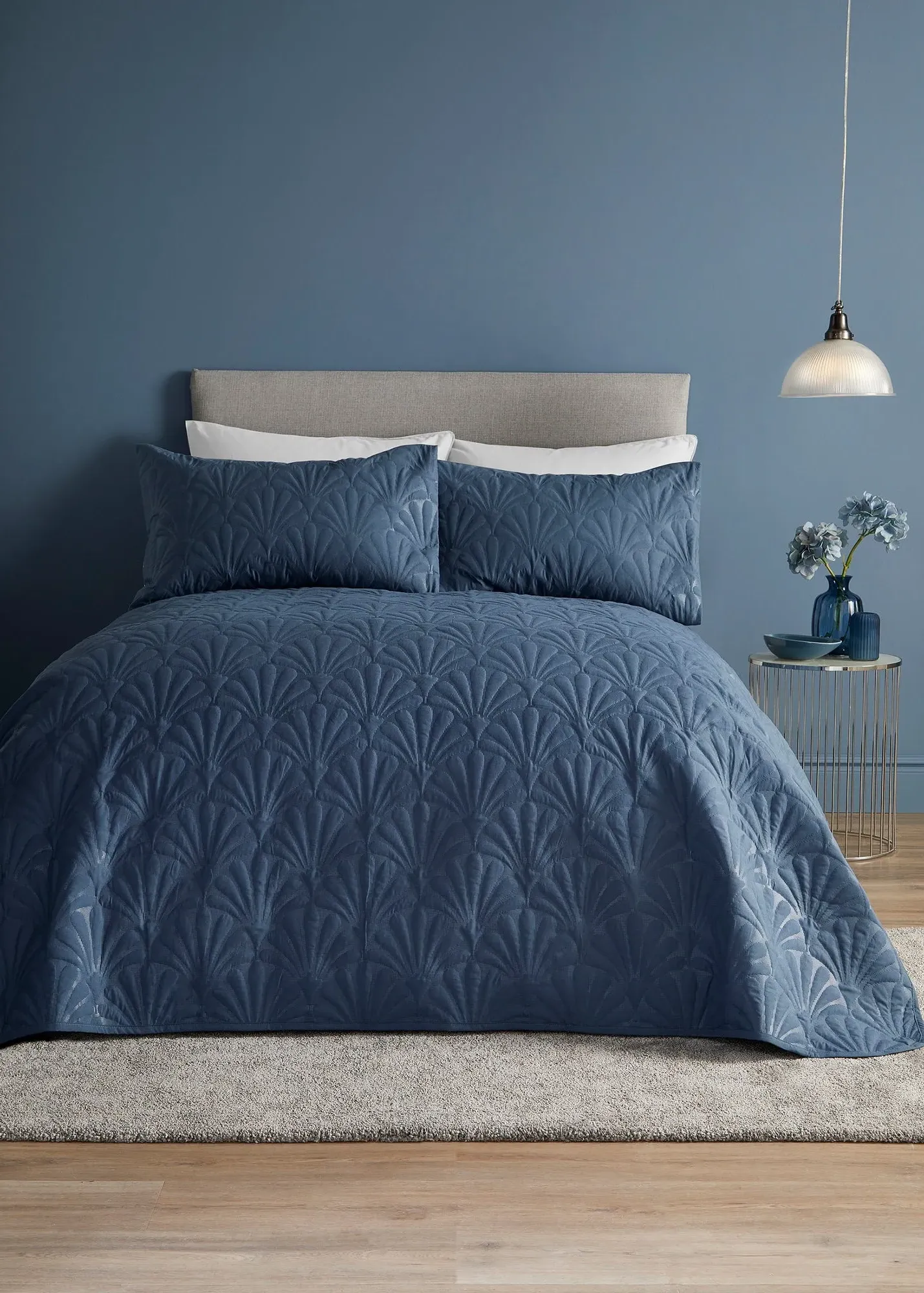 Cavali Pinsonic Bedspread - Dark Blue, Polyester Microfibre product