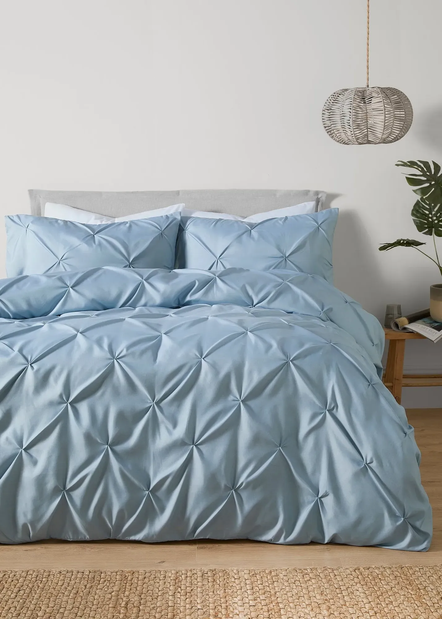 Lara Single Duvet Cover Set - Blue, Polyester product