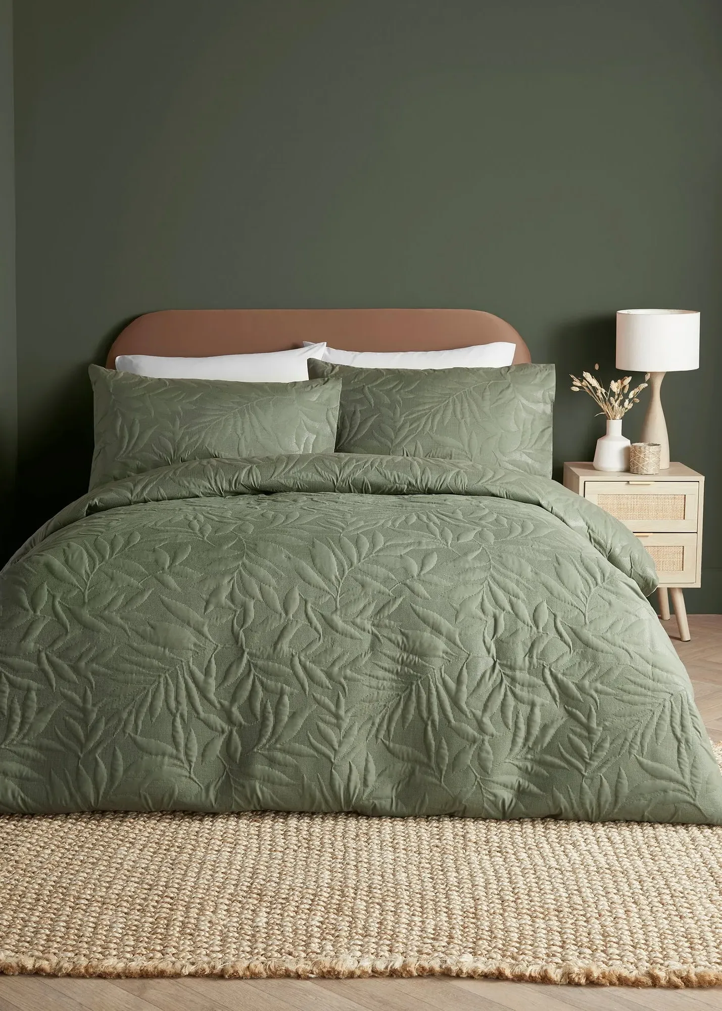 Luana Single Duvet Cover Set - Green, Microfibre product