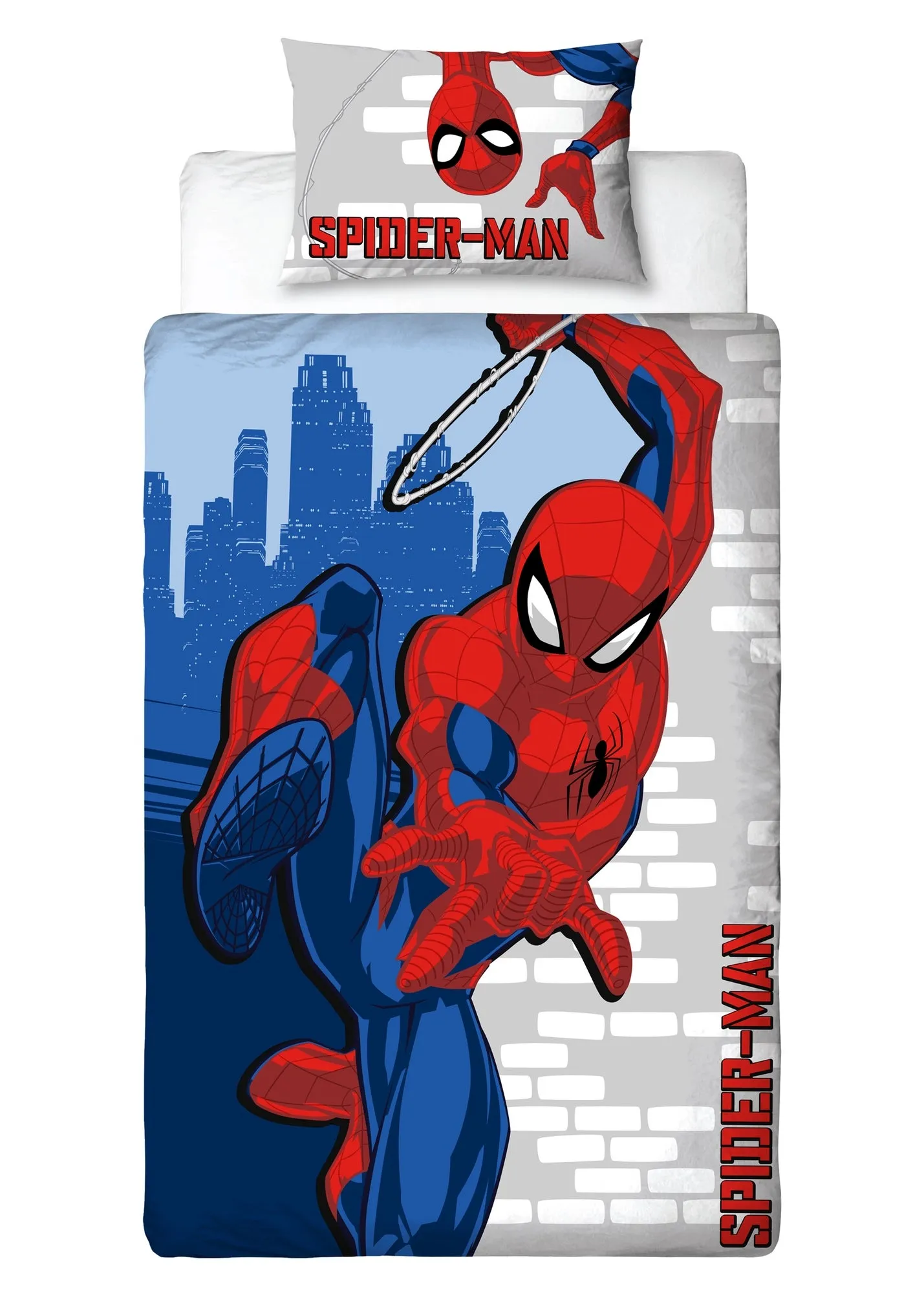 Spiderman Glow In The Dark Single Duvet Cover - Blue product