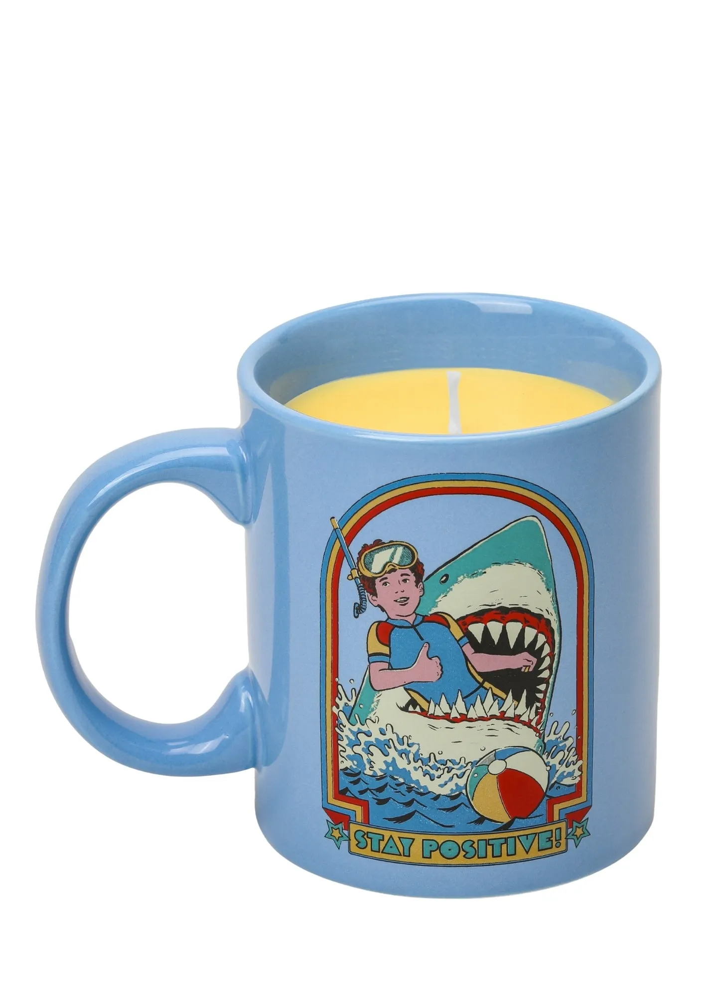 Stay Positive Mug Scented Candle Citrus & Sea Salt - Blue, Ceramic product
