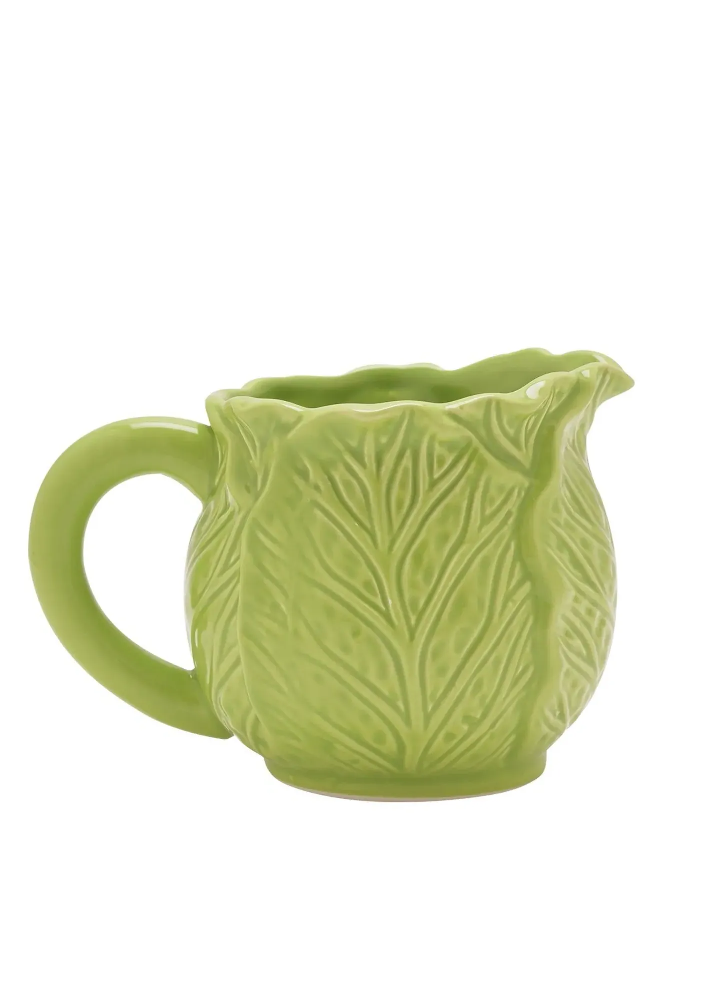 Cabbage Leaf Planter Milk Jug - Green, Ceramic product