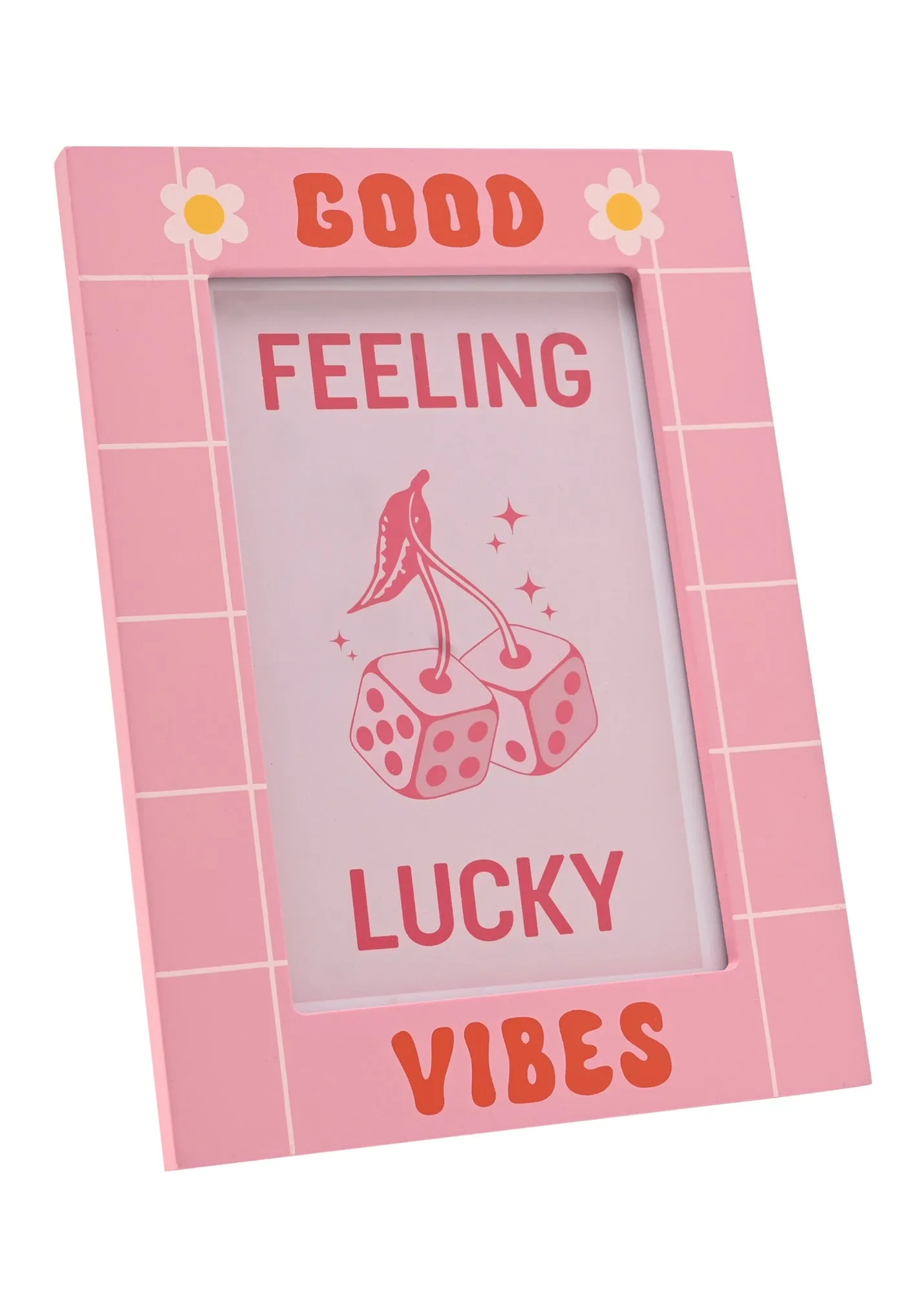 Lucky You & Good Vibes Set of 2 Photo Frames - Pink product