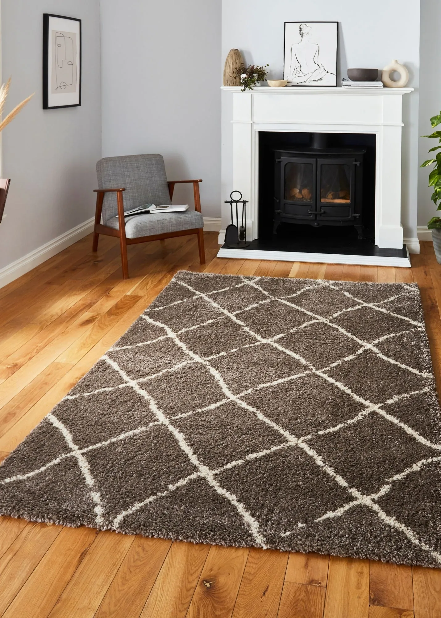 Scandi Berber Rectangle Rug - Cream, Polypropylene product