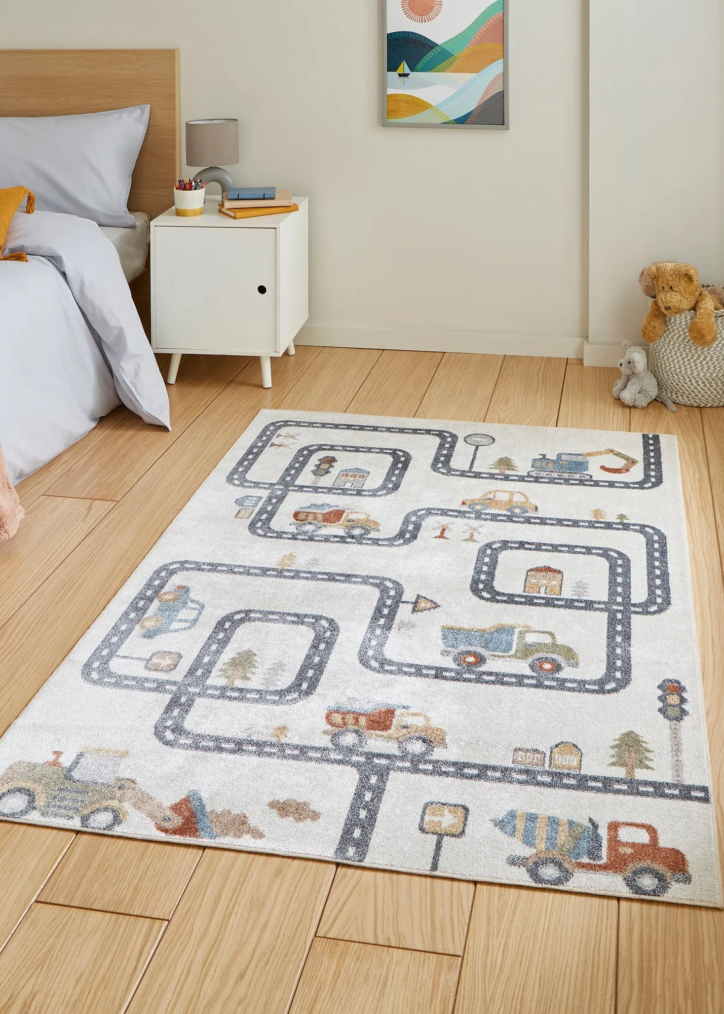 Vida Kids Map Washable Rug - Multi, Recycled Polypropylene product