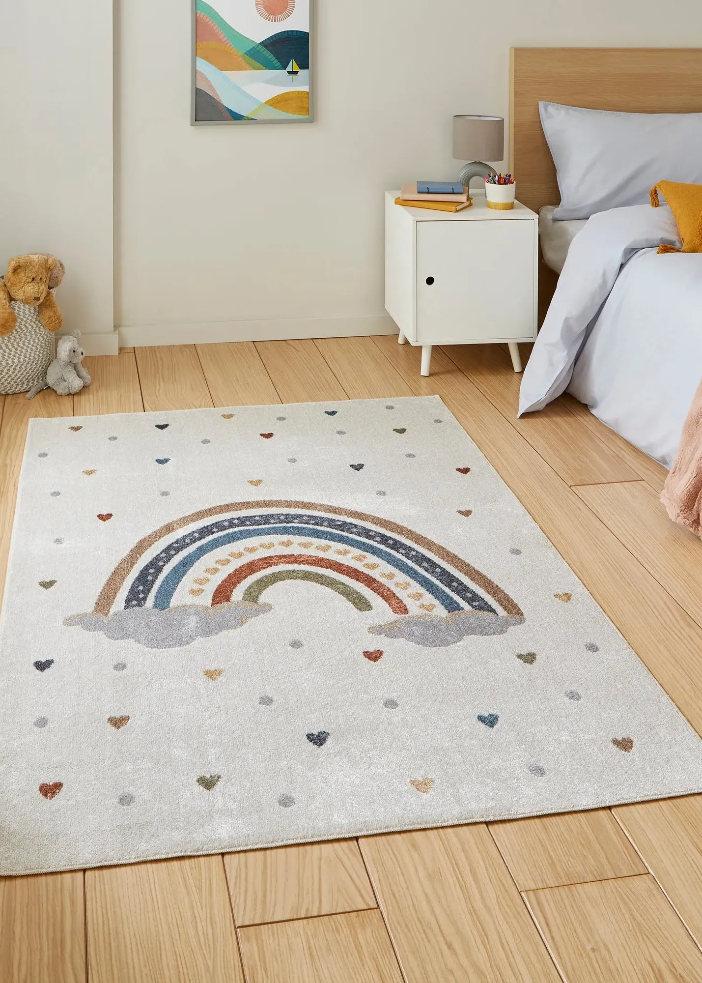 Vida Kids Rainbow Washable Rug - Multi product