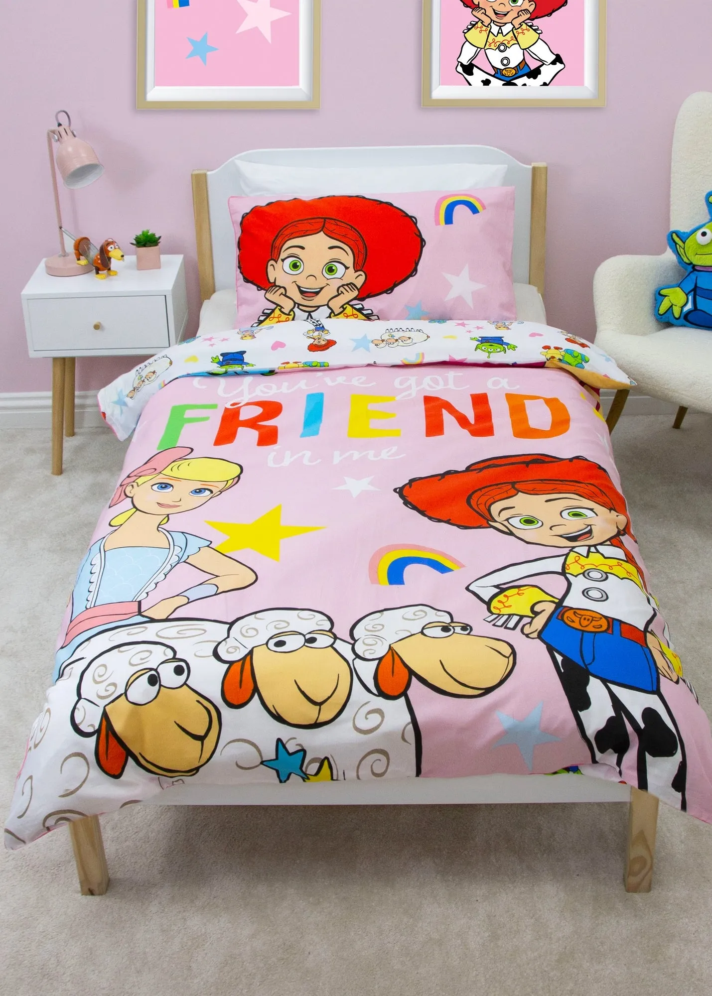 Toy Story Friendship Single Duvet Cover - Pink product