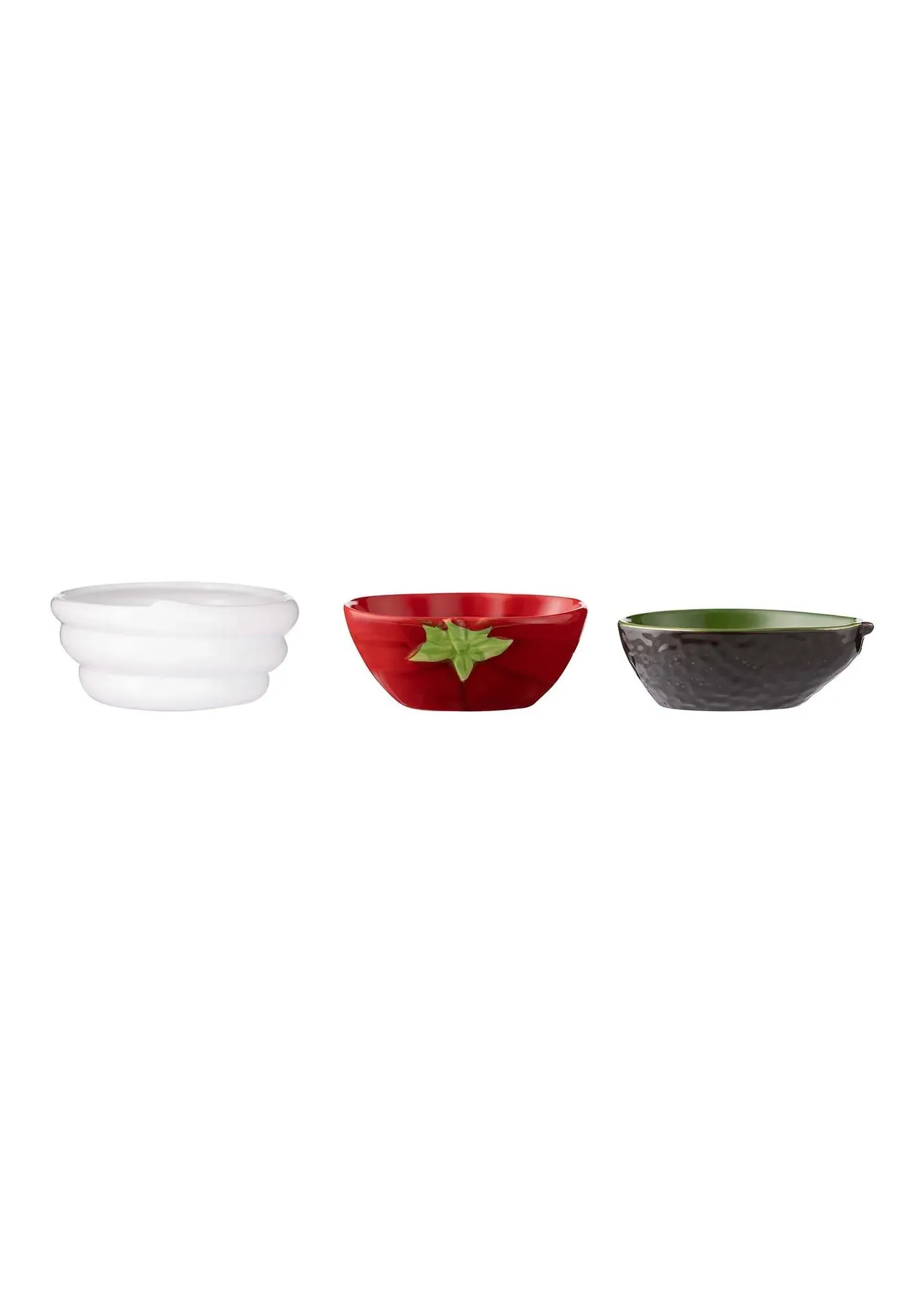 World Foods Set of 3 Fajita Dip Bowls - Multi, Ceramic product