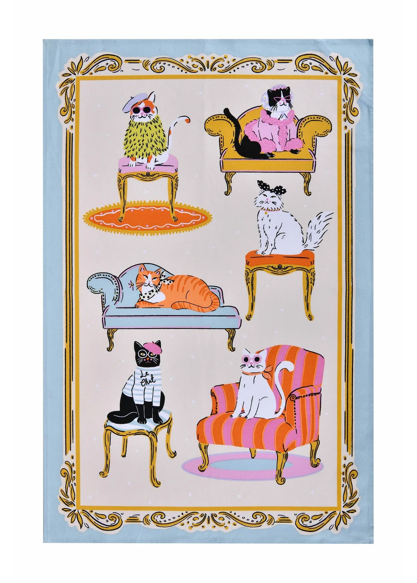 Cool Cats Tea Towel - Multi, Cotton product