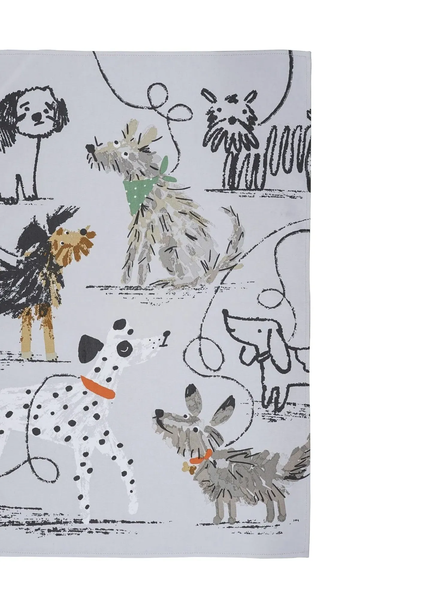 Dog Days Tea Towel - Grey, Cotton product