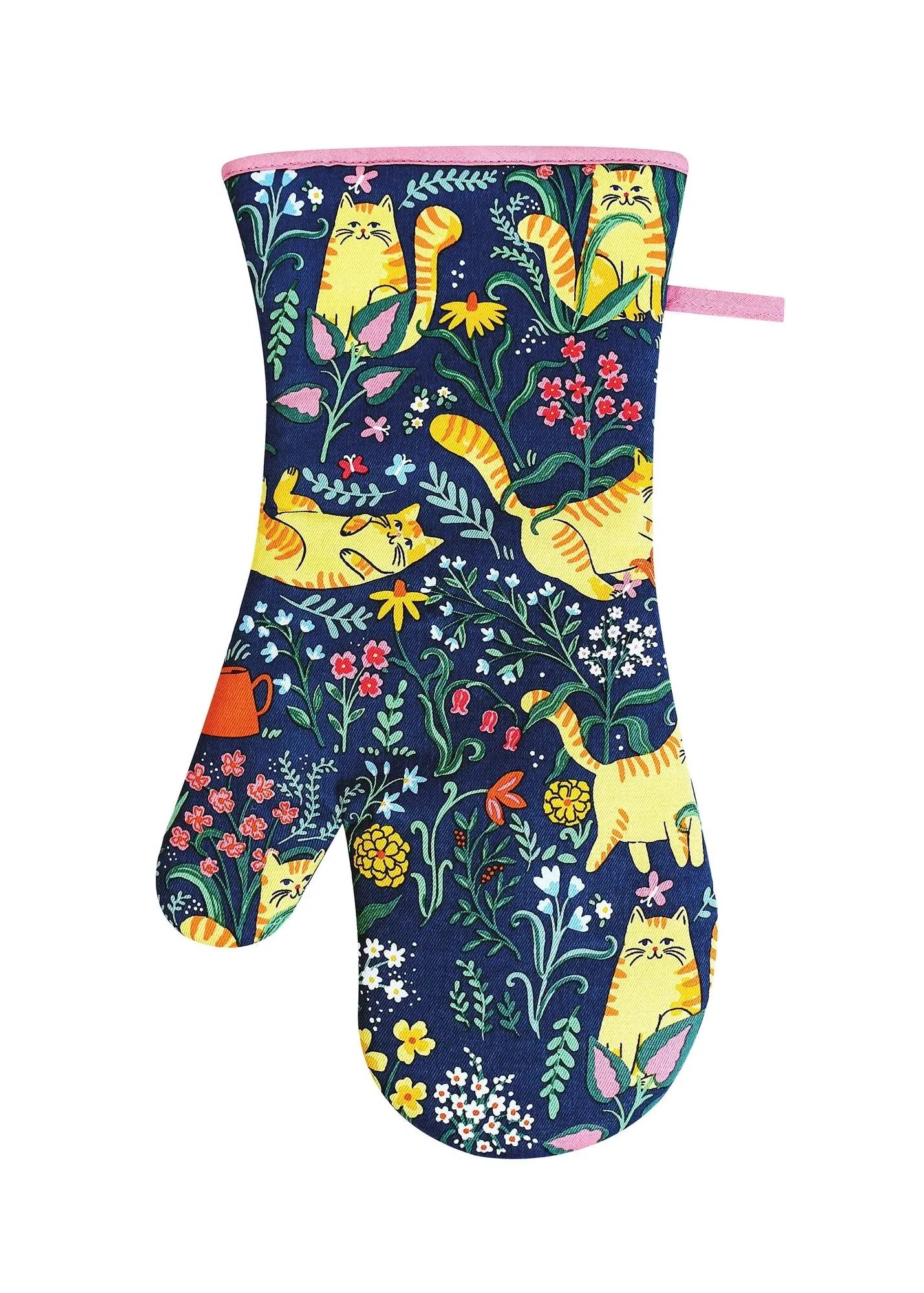 Marmalade Meadow Gauntlet Oven Glove - Navy, Cotton product