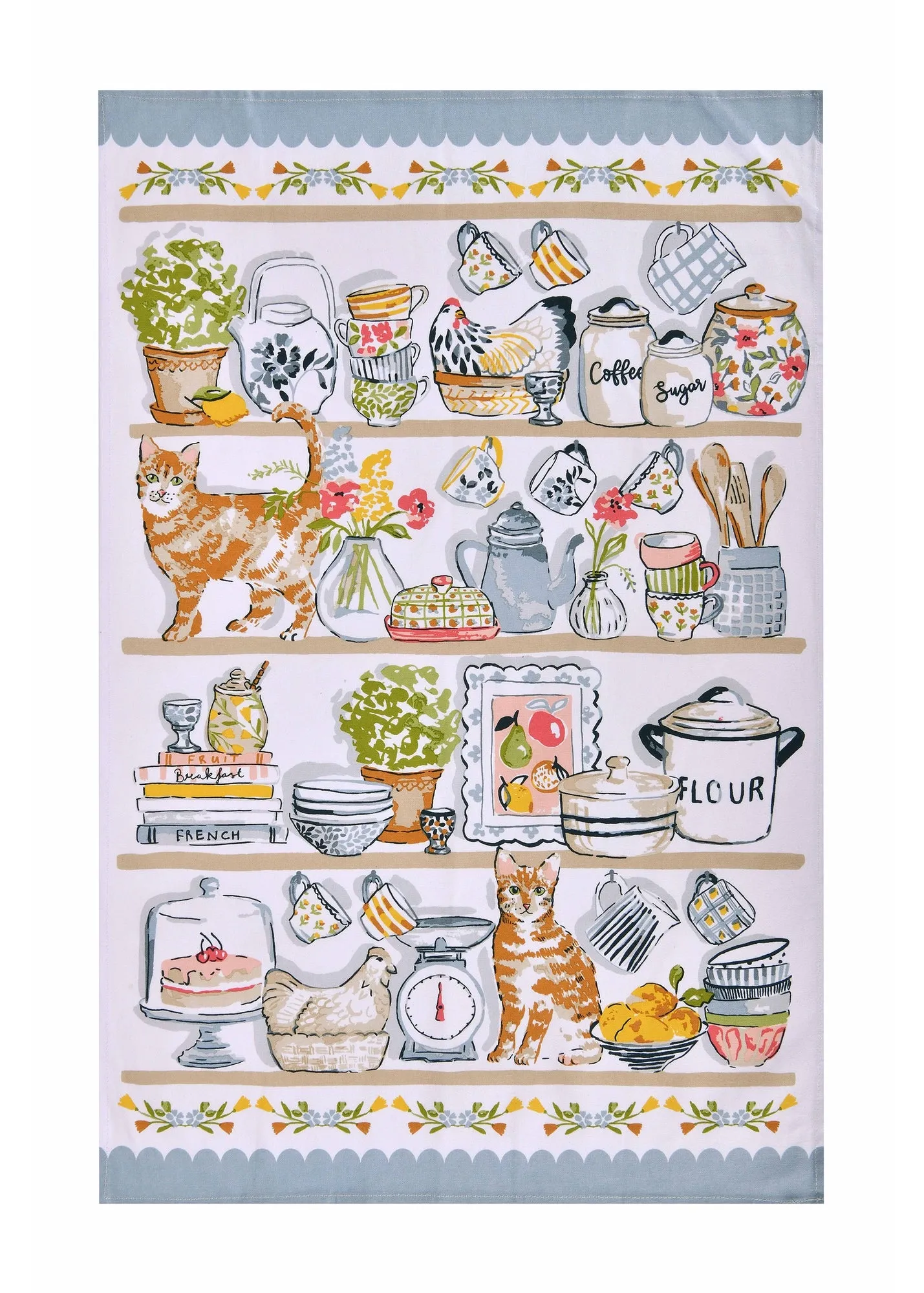 Pantry Cats Tea Towel - Multi, Cotton product