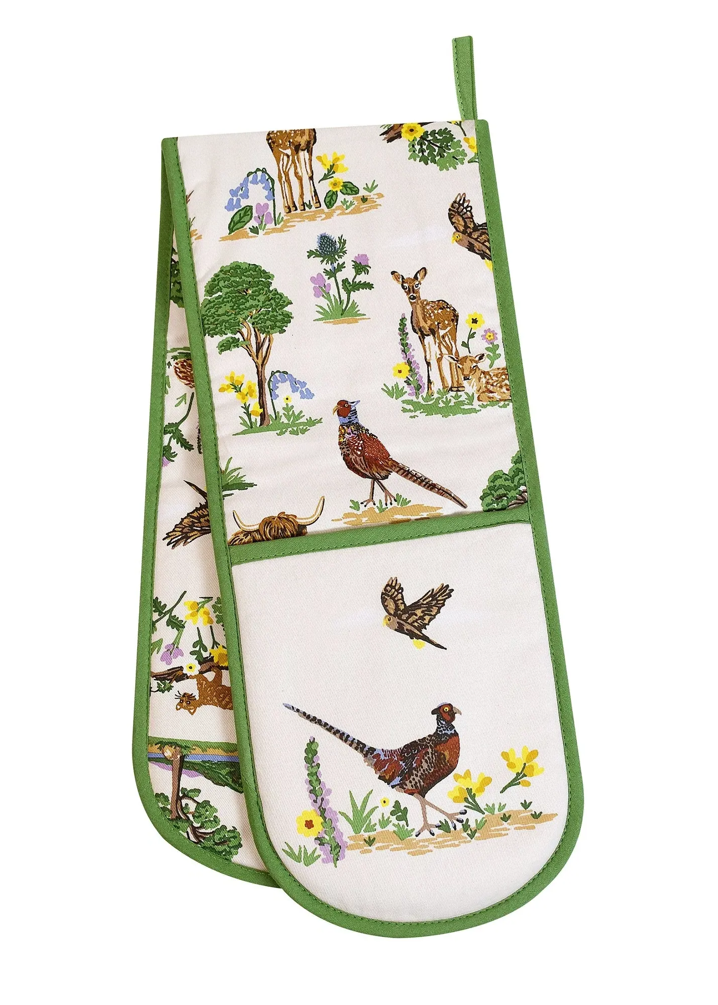 Thistlewood Double Oven Glove - Green, Cotton product