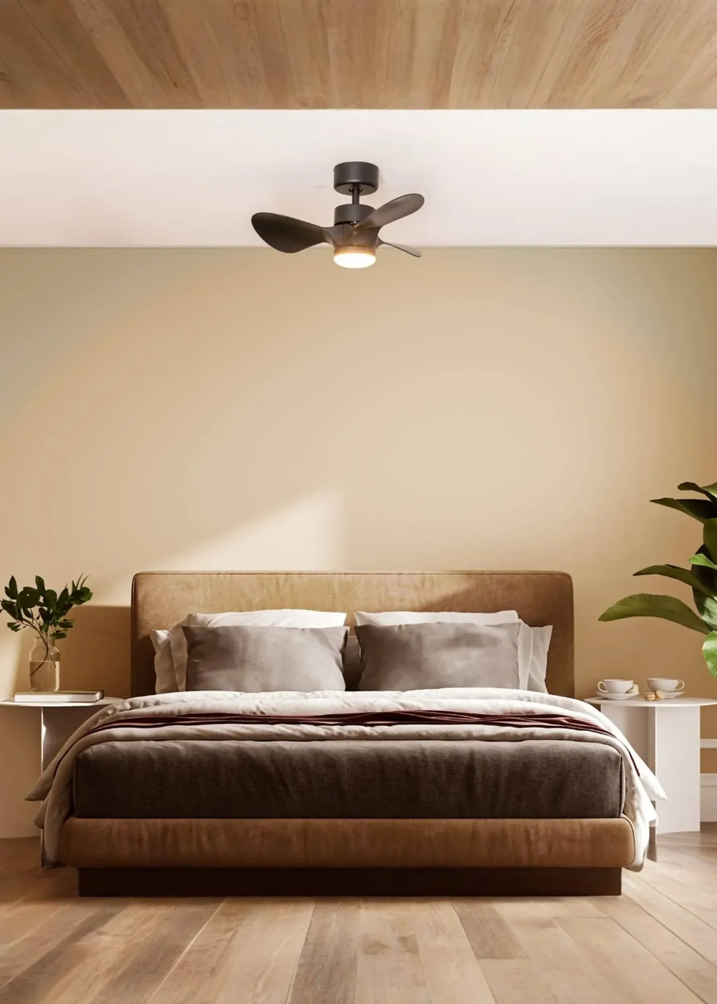 24 Inch Ceiling Fan with Remote Control Integrated LED - Black product