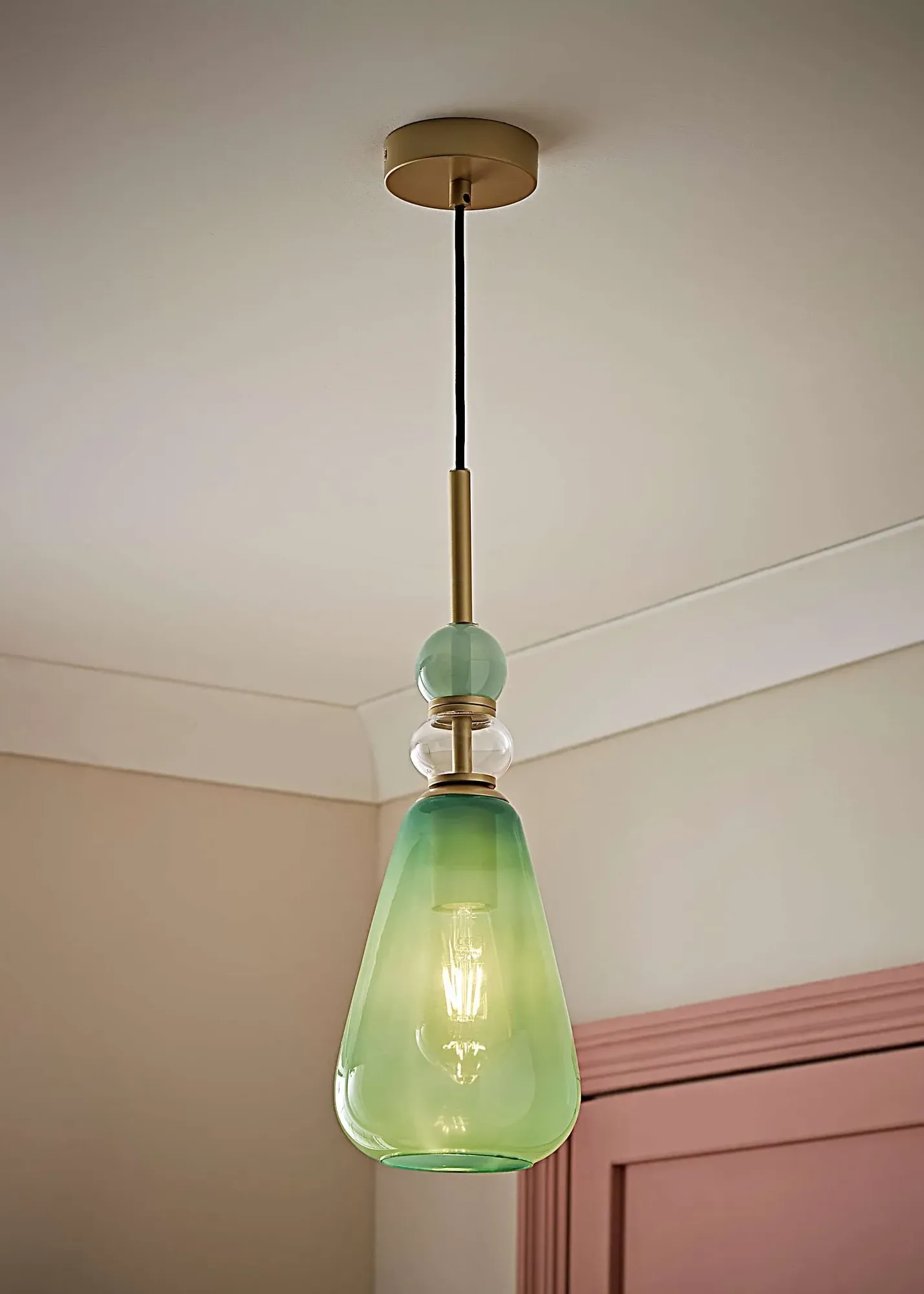 Anastasia Stacked Glass Ceiling Light - Blue product