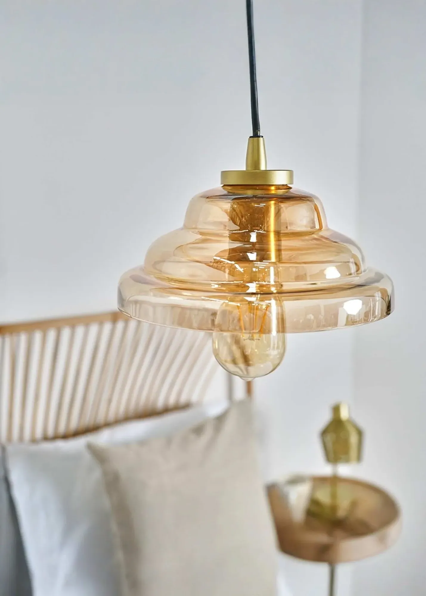 Aurelian Vintage Lustre Glass Pendant Light - Gold product