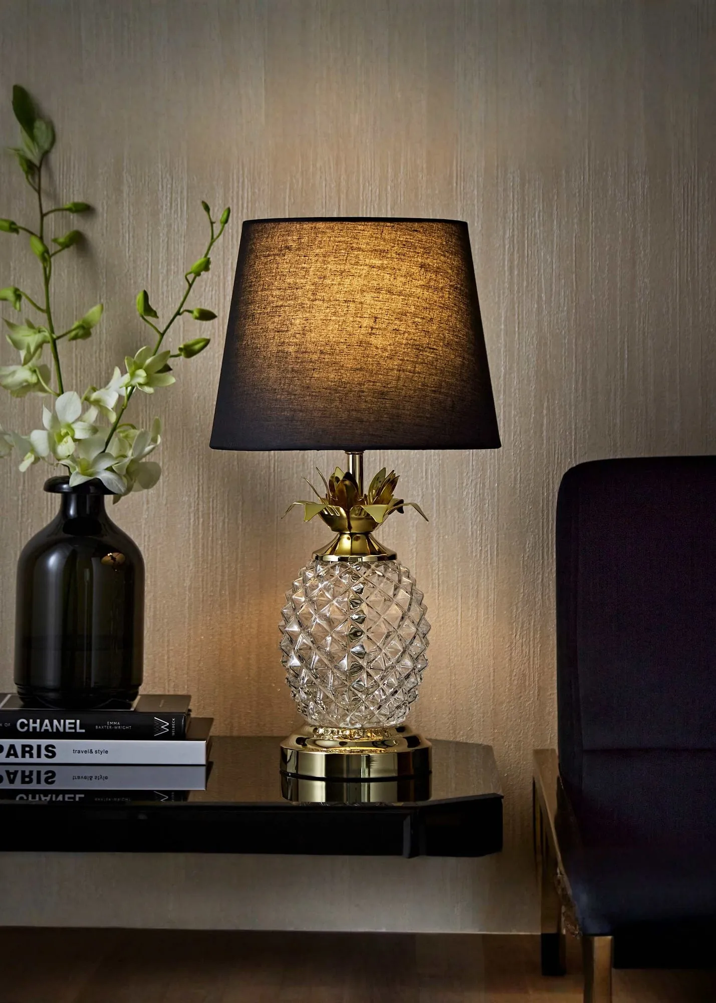 Balan Touch Table Lamp with Shade - Black product