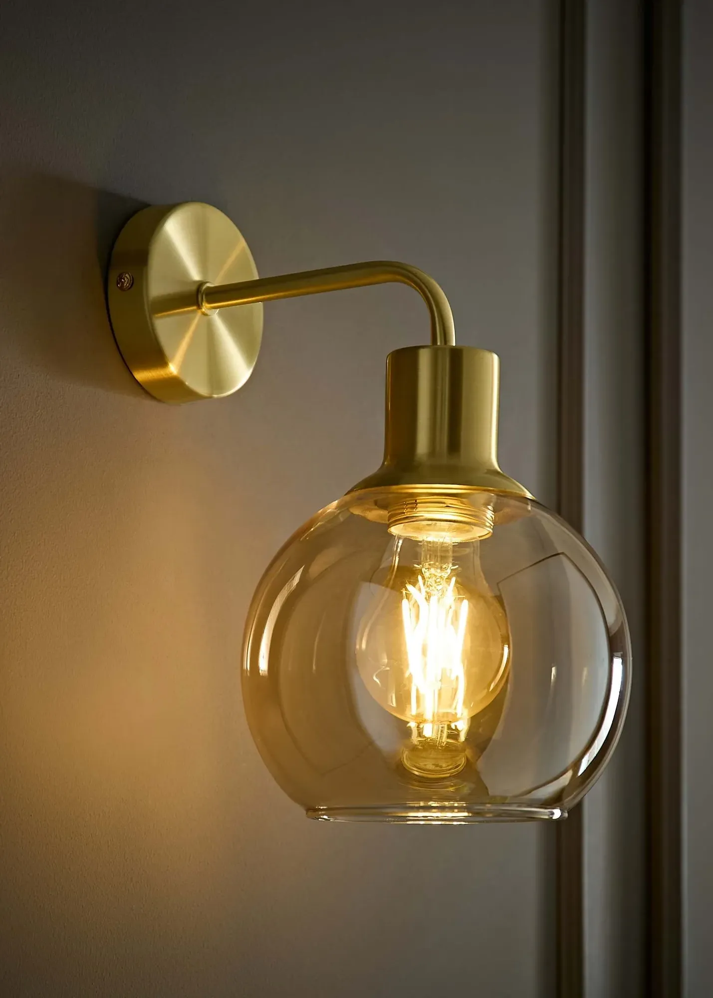 Bellamy Brushed Wired Wall Light - Gold product