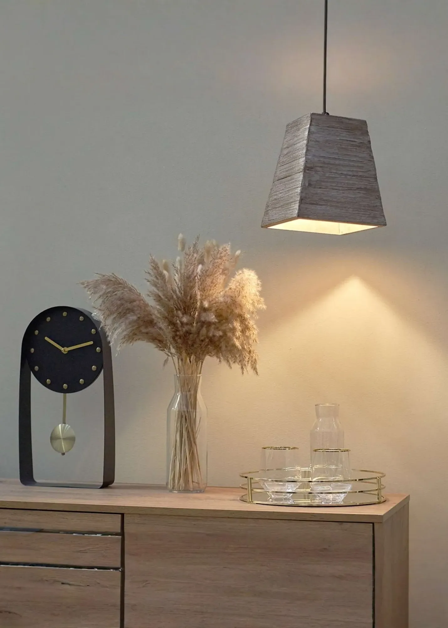 Bodhi Rustic Wood Square Ceiling Light - Black product