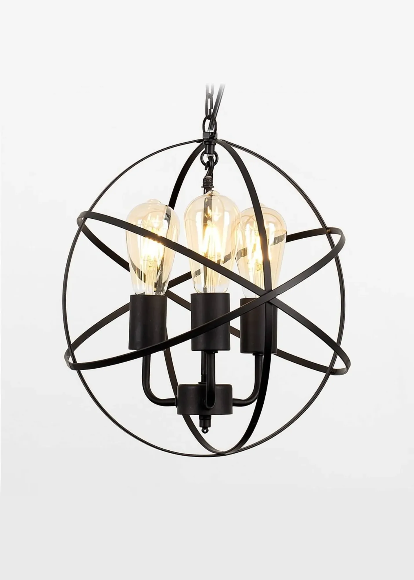 Dalton Matt Atom 3 Way Industrial Ceiling Light - Black product