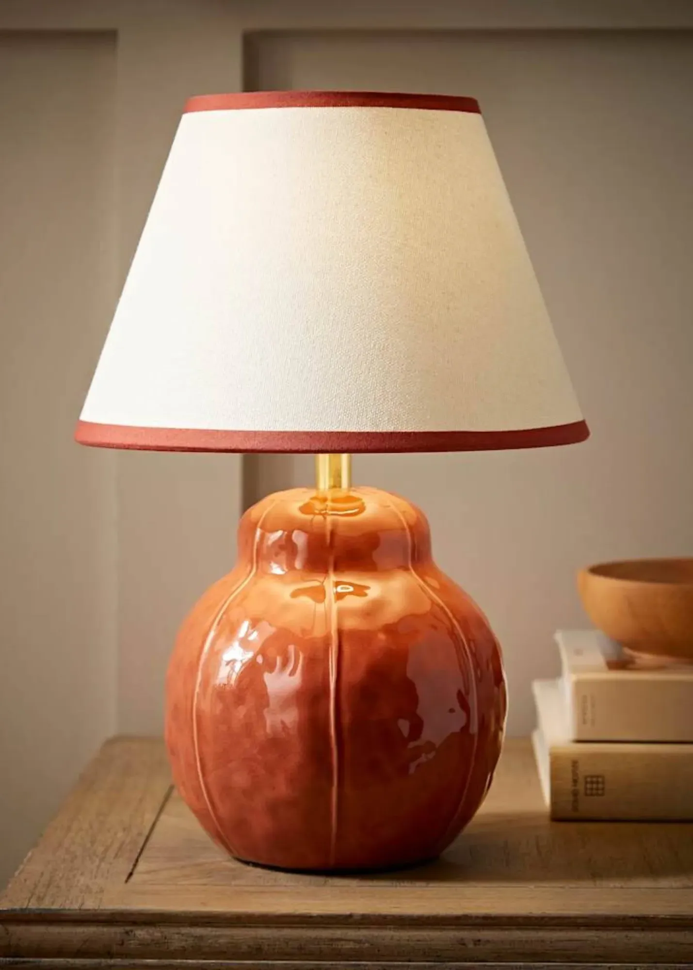 Gourdette Ceramic Table Lamp - Orange product