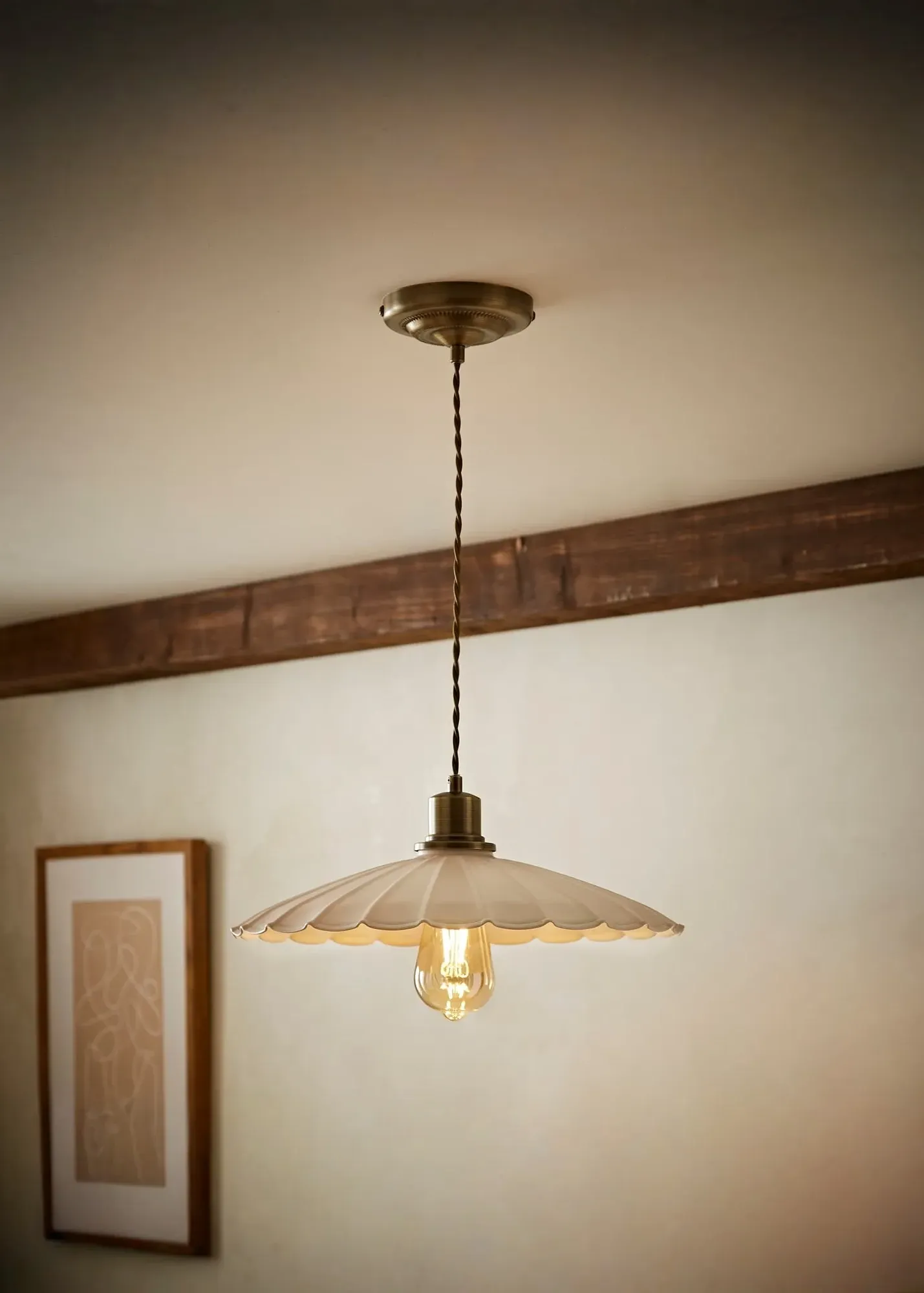 Holborn Scallop Ceiling Pendant - Bronze, Metal product