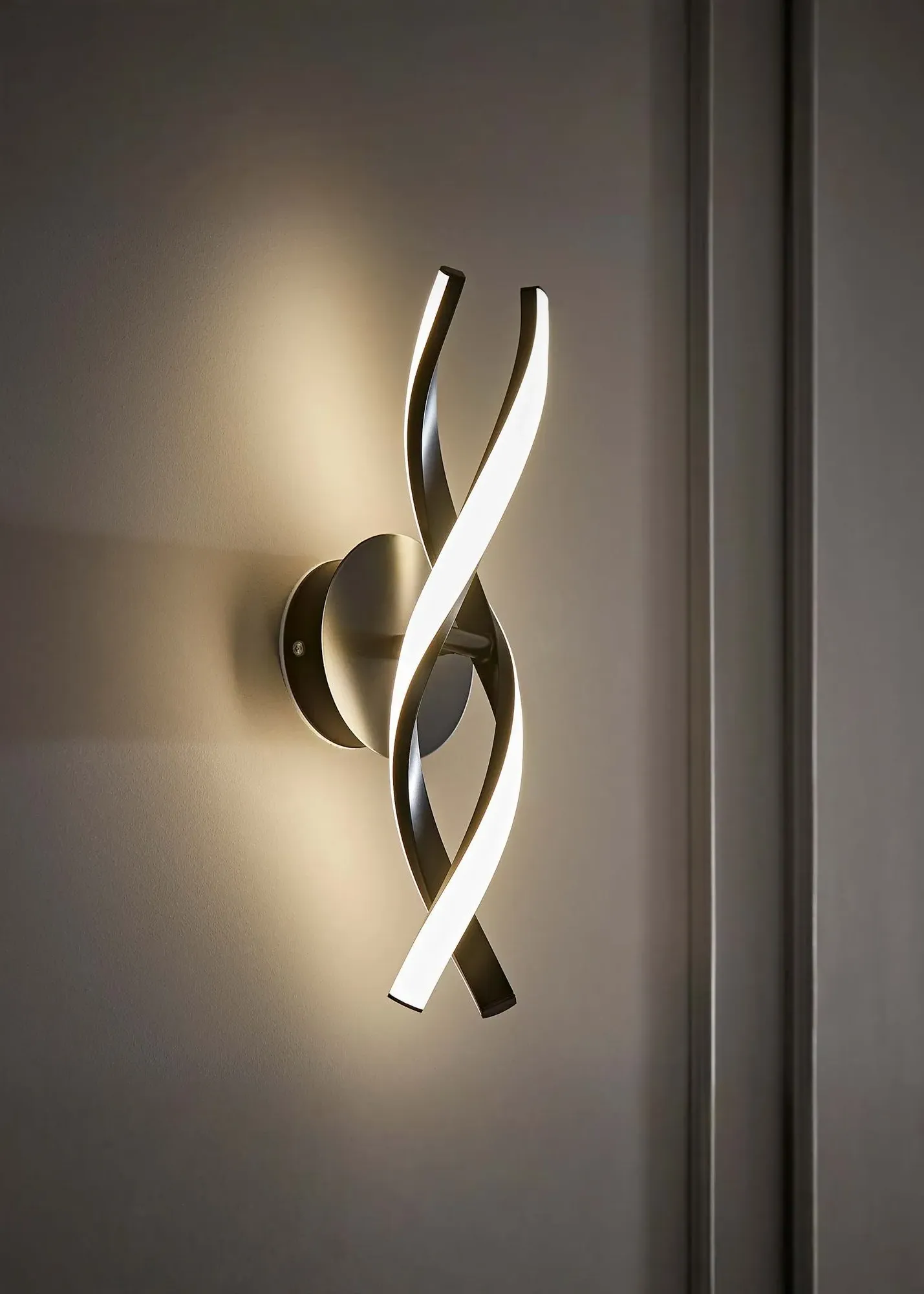 Infinity Matt Double Twist LED Wall Light - Black product