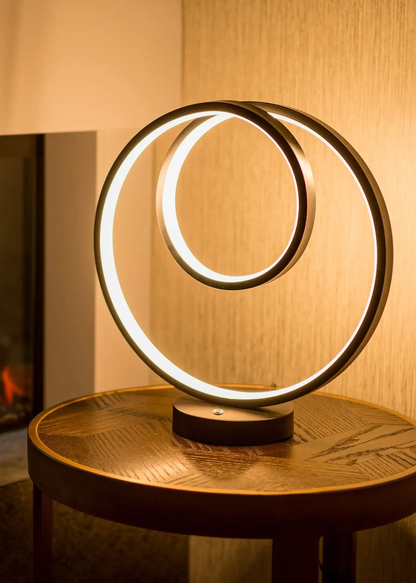 Infinity Matt Loop LED Table Lamp - Black, Metal product