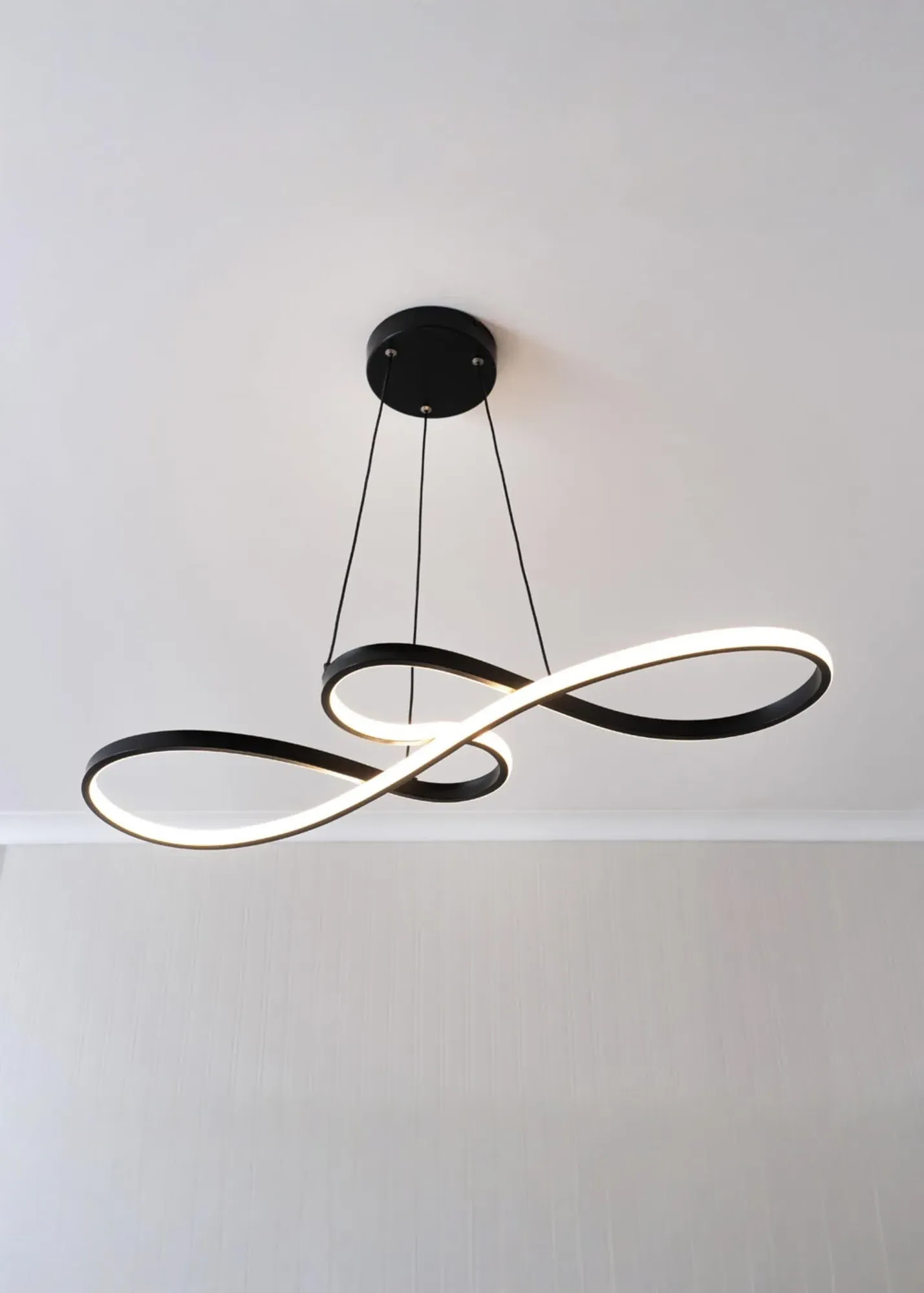 Infinity Matte Loop Drop Bar Integrated LED Ceiling Light - Black product
