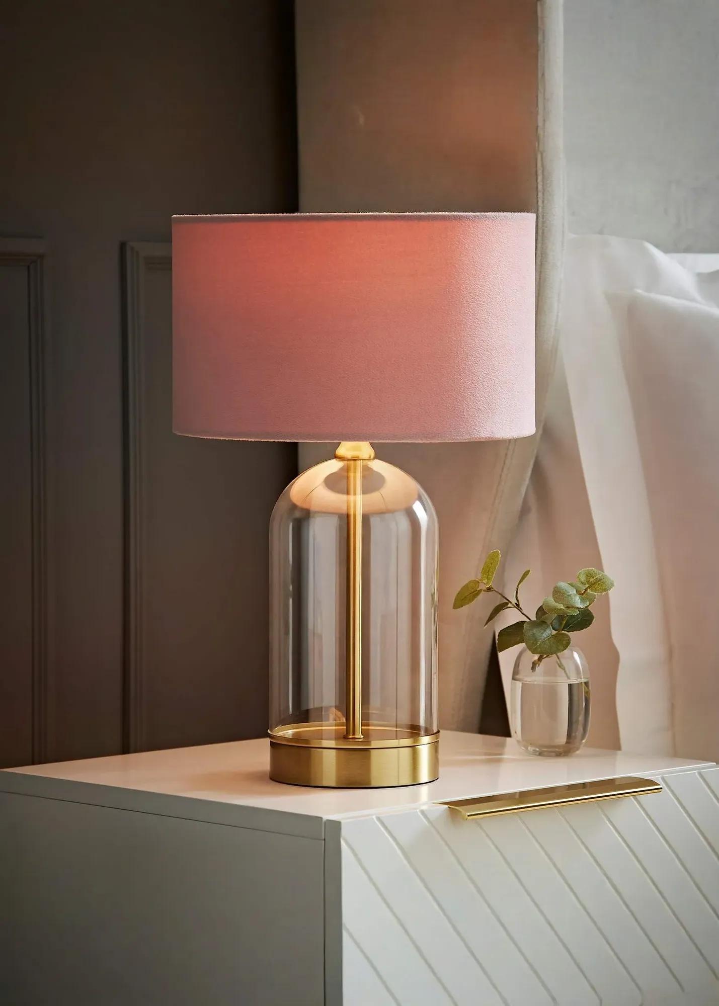 Jessy Glass Table Lamp Shade - Pink product