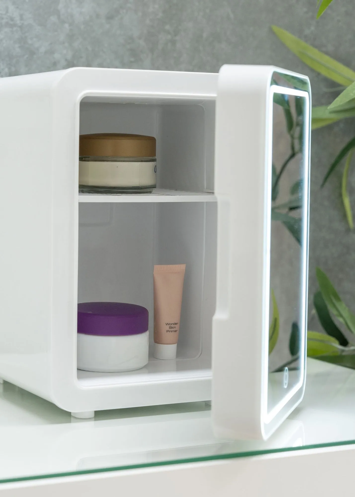 LED Mirror Mini Beauty Fridge - White product