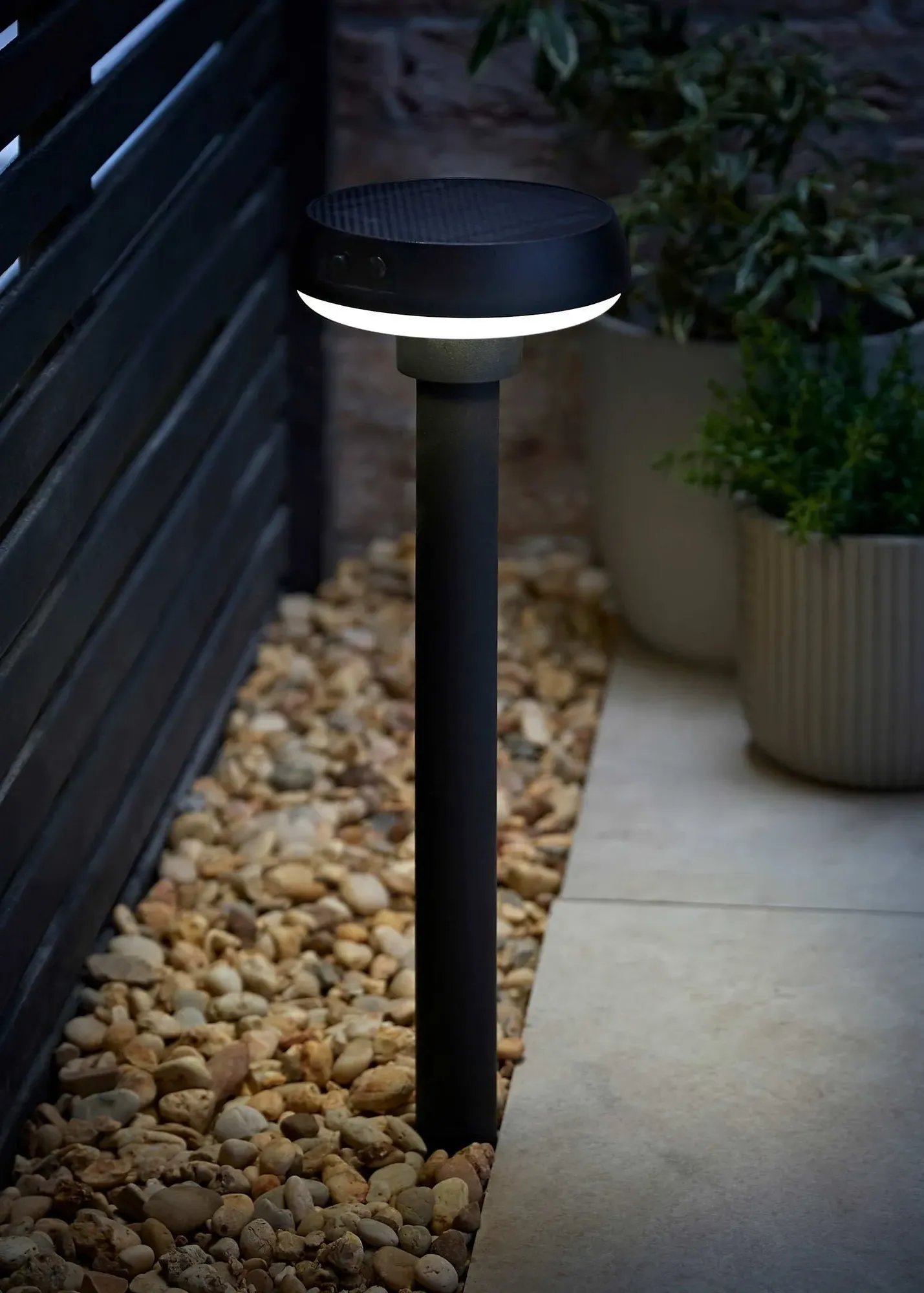 LED Solar Spike Light with PIR Sensor - Black, Plastic product