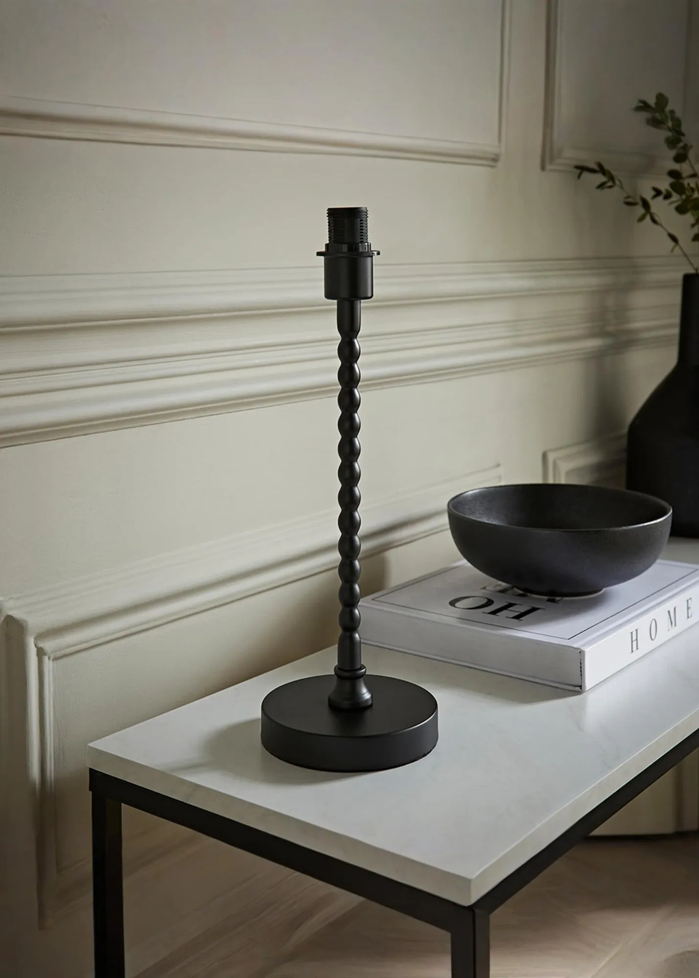 Maeve Bobbin Table Lamp Base - Black, Metal product