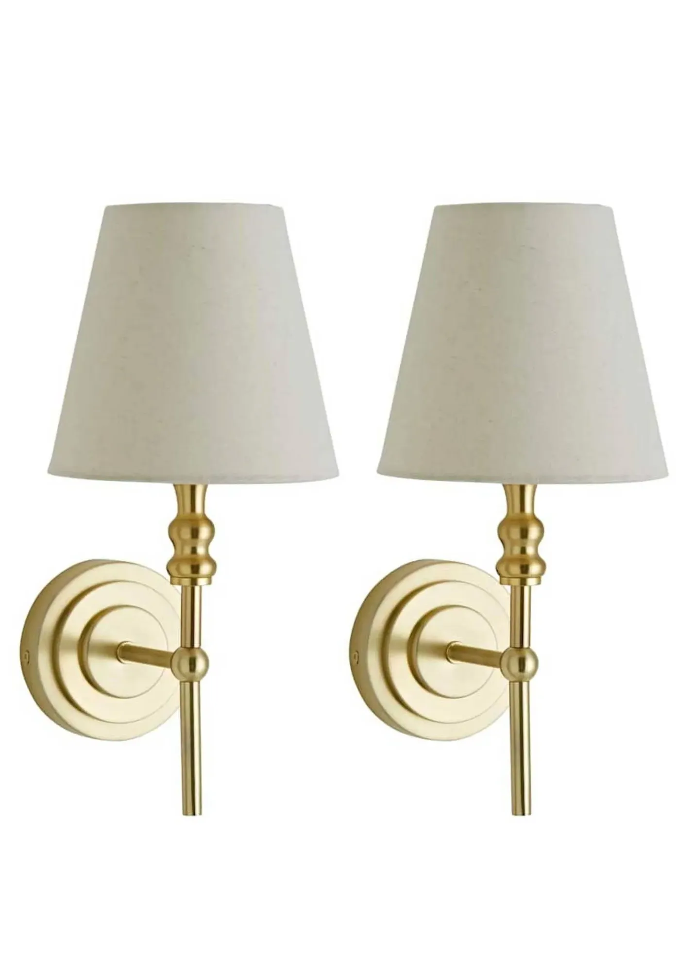 Maggie Pair of Wall Lights - Gold, Metal product