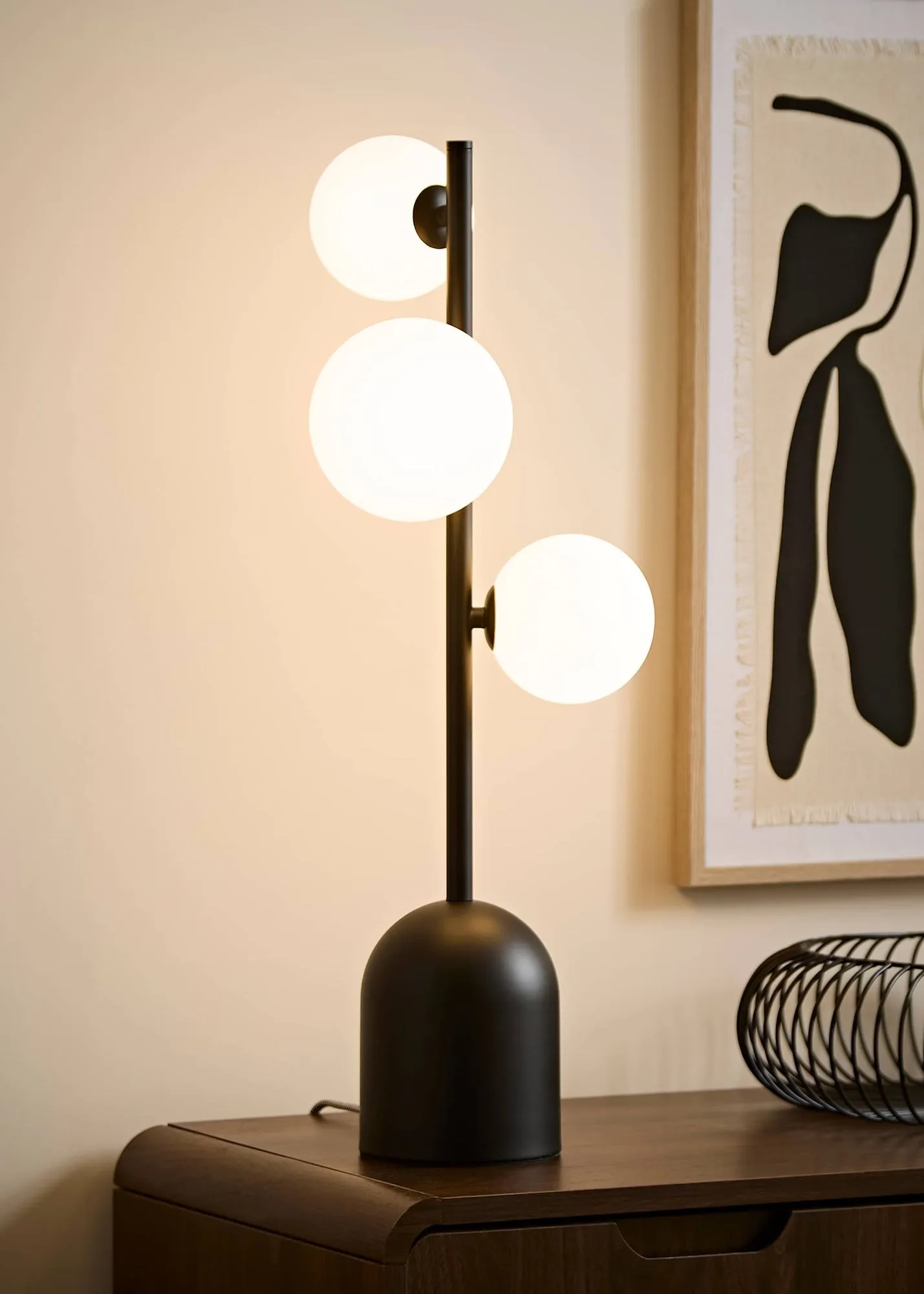Marlow Multi Arm Table Lamp with Bulb - Black product