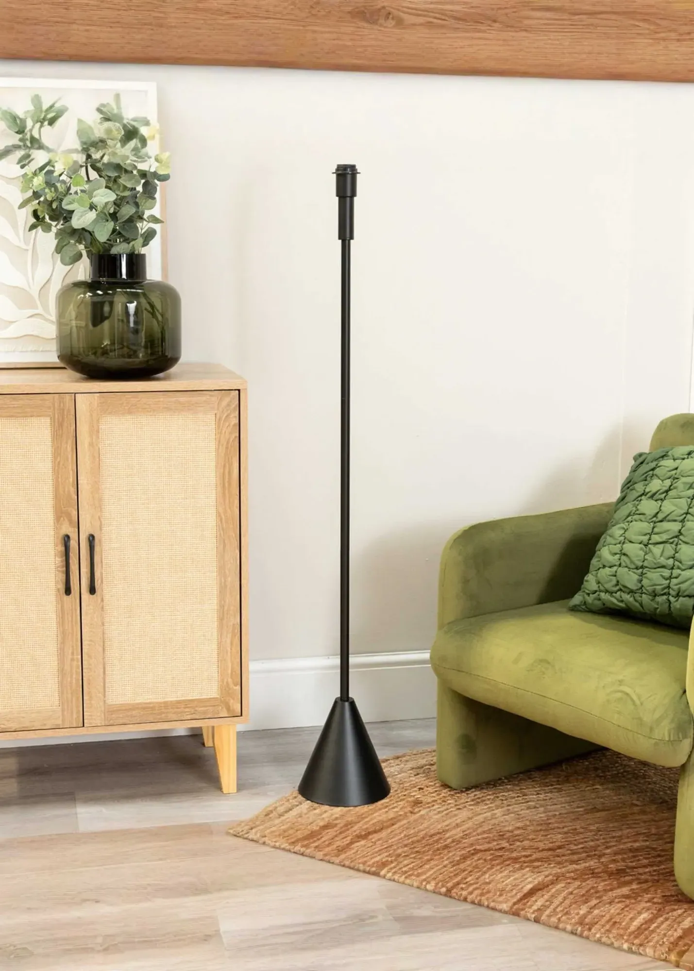 Mitch Triangle Floor Lamp Base - Black, Metal product