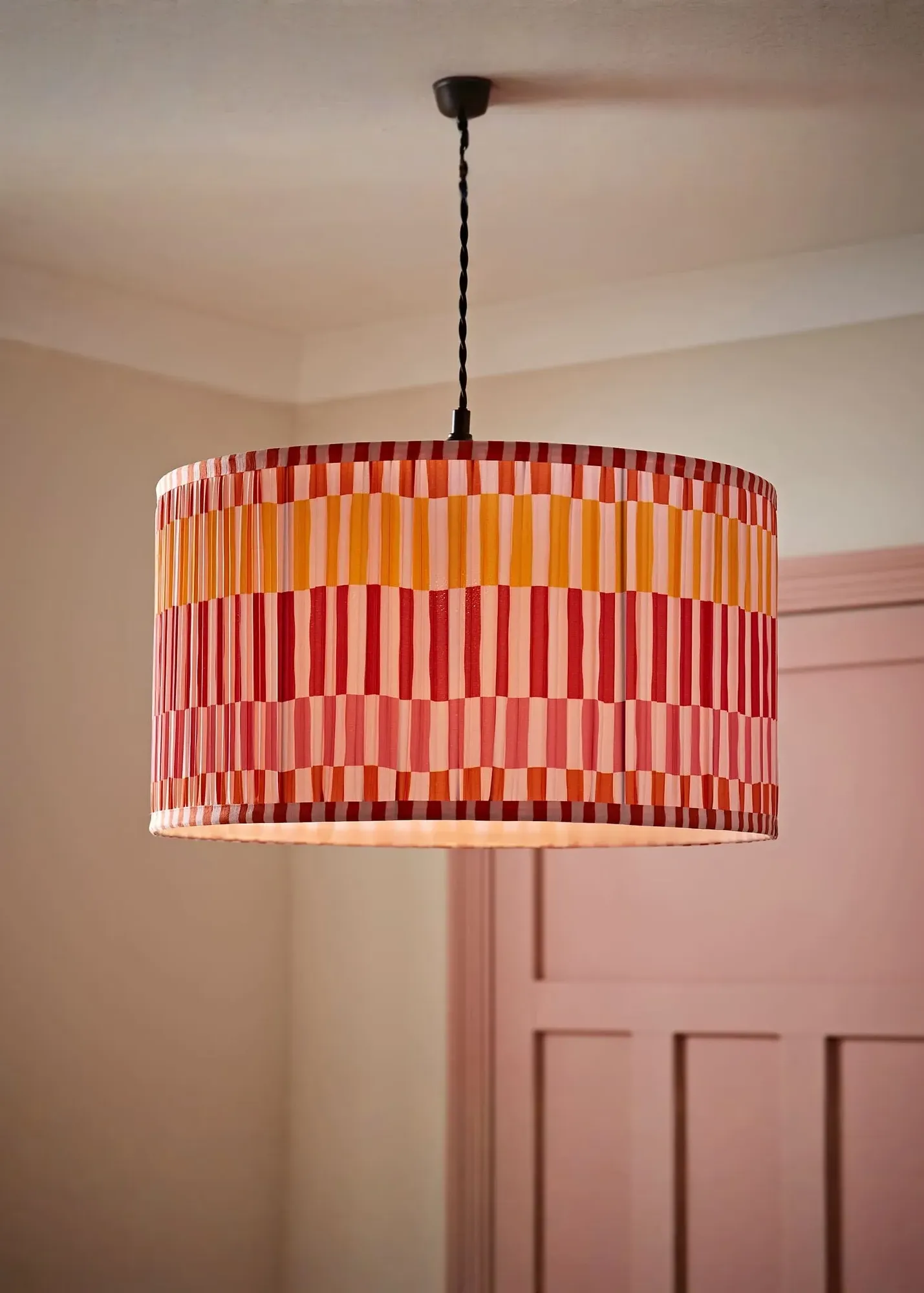 Rae Large Pleated Easy Fit Lampshade - Pink product