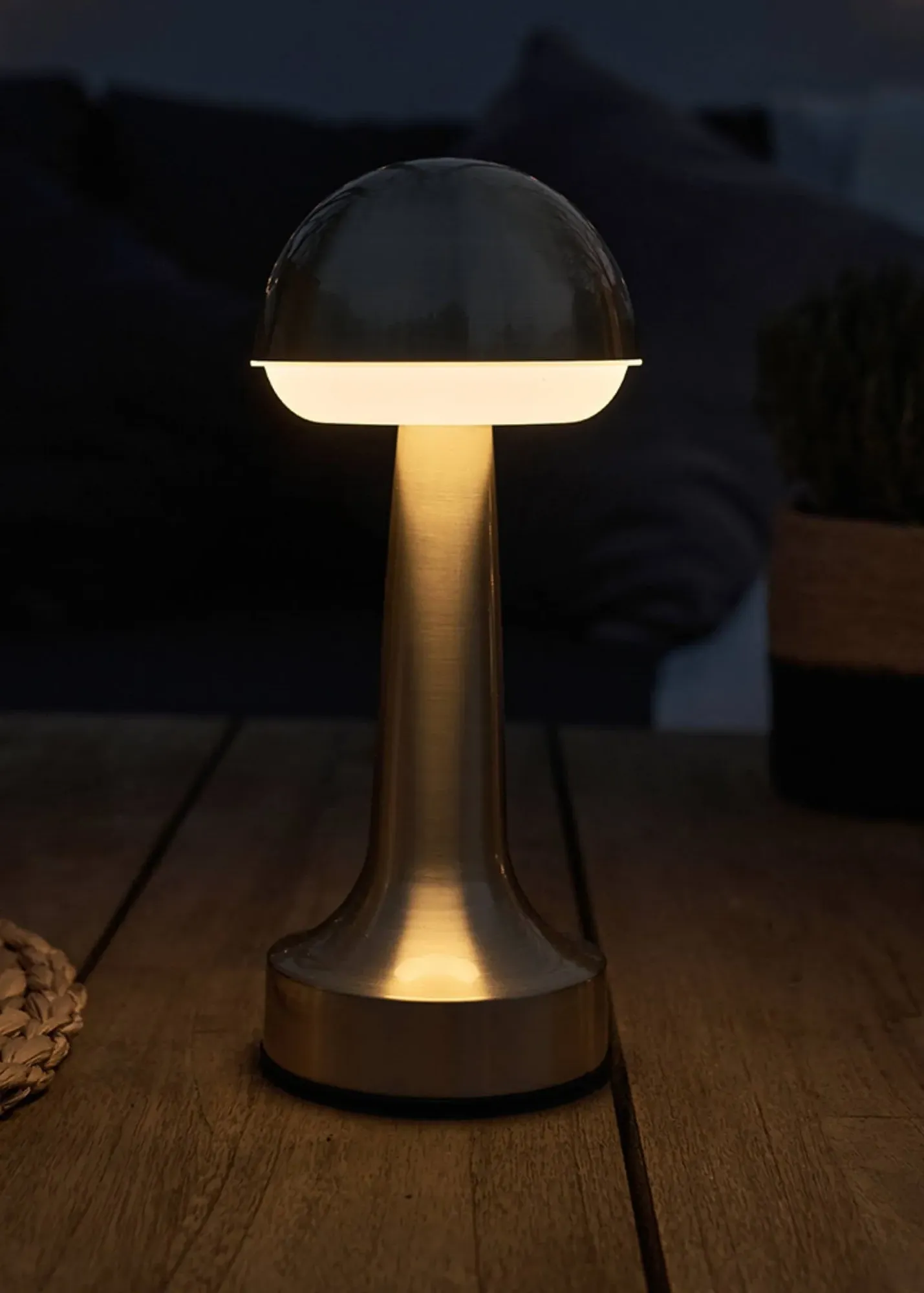 Troy LED Rechargeable Dimmable Touch Table Lamp - Antique Brass product