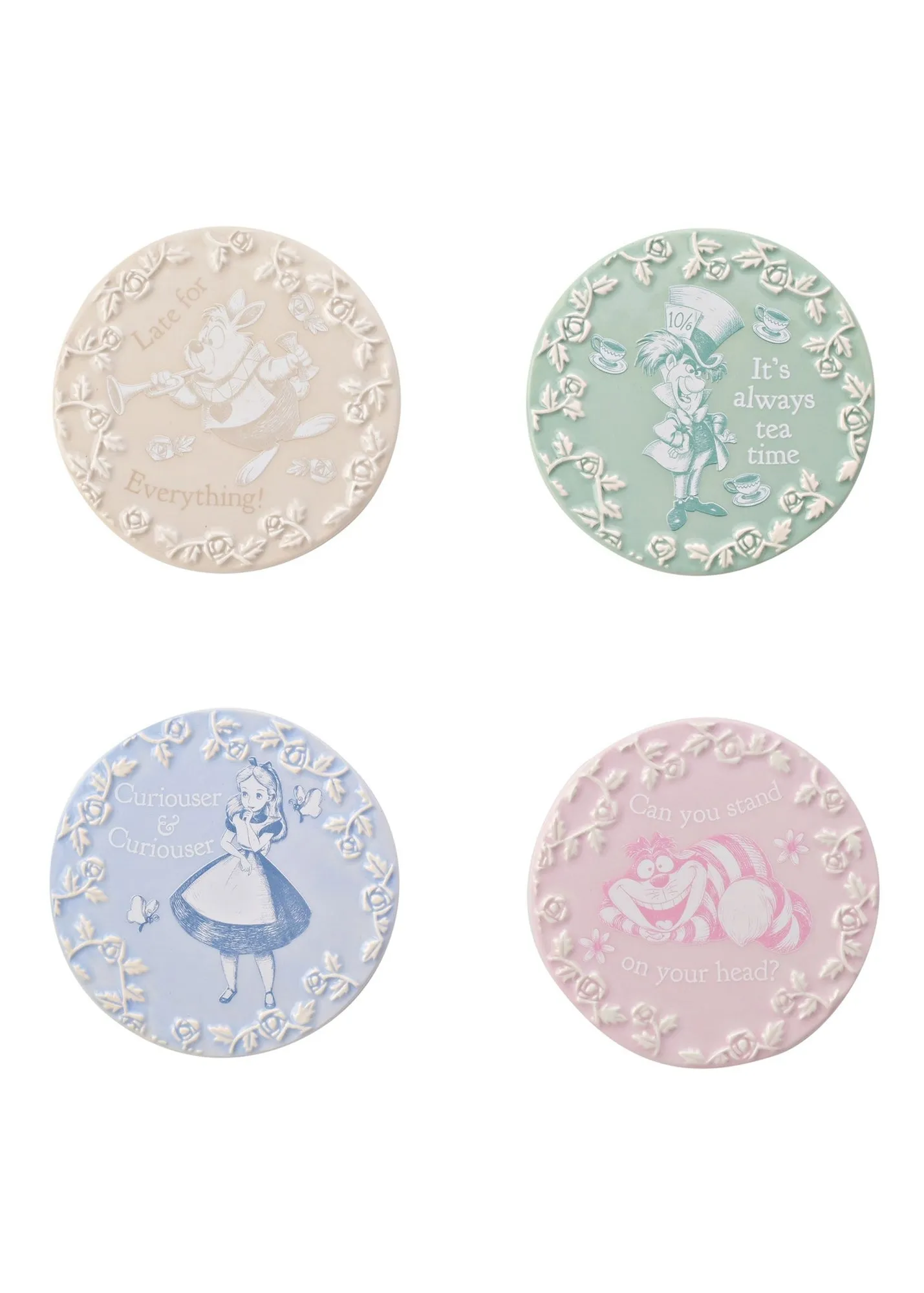 Alice in Wonderland Set of 4 Ceramic Coasters - Multi product
