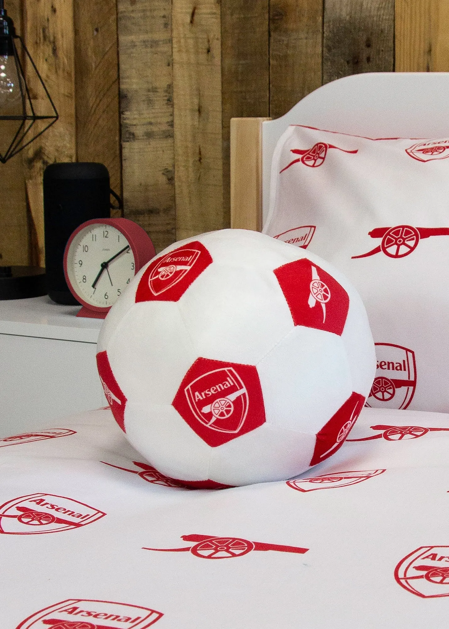Arsenal FC 3D Football Shaped Cushion - Red, Polyester product