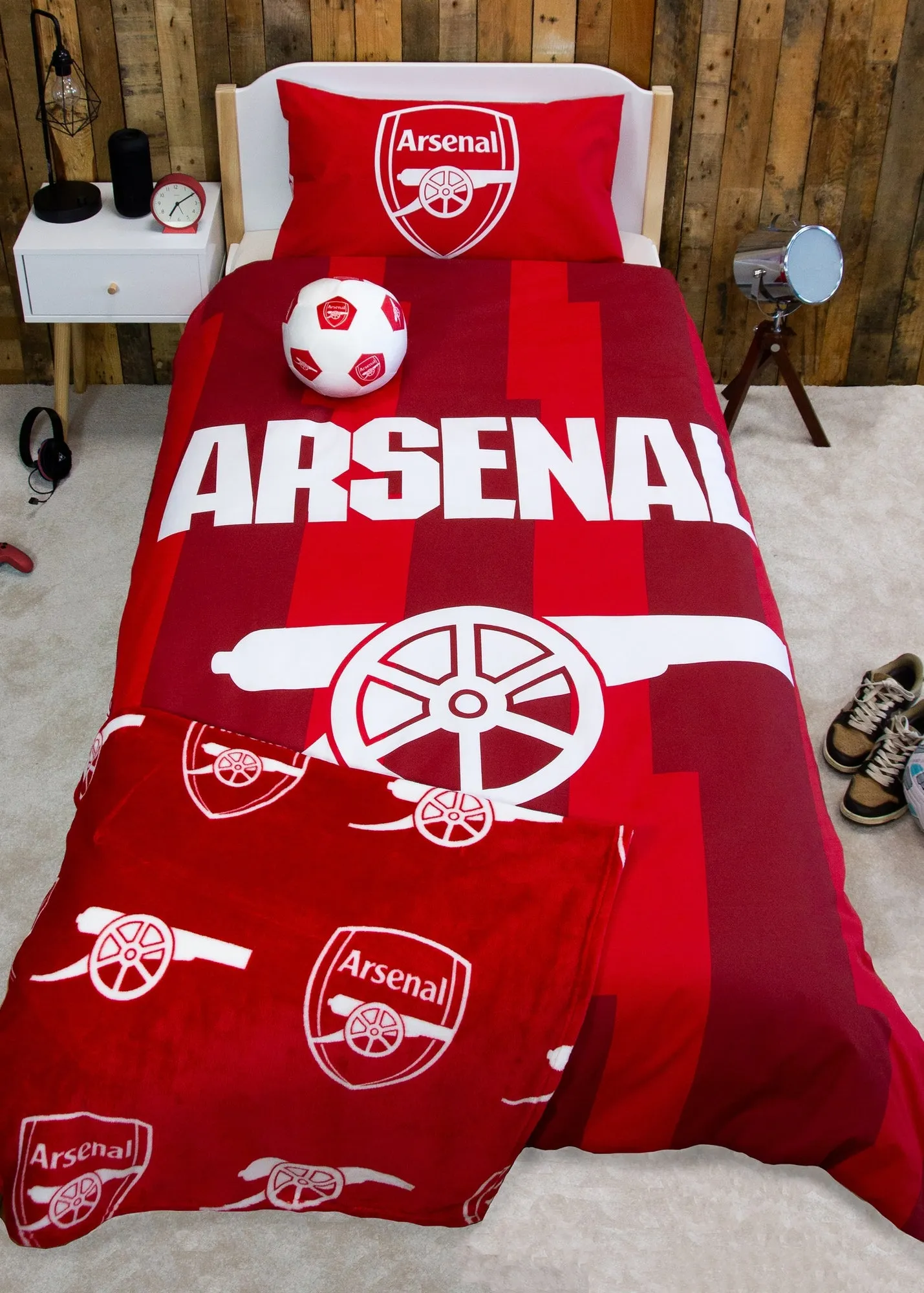 Arsenal Lightning Panel Single Duvet Cover - Red product