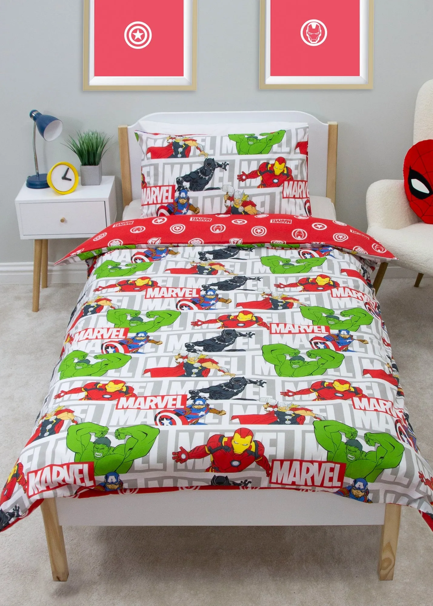 Avengers Heroes Single Duvet Cover - Red, Polycotton product