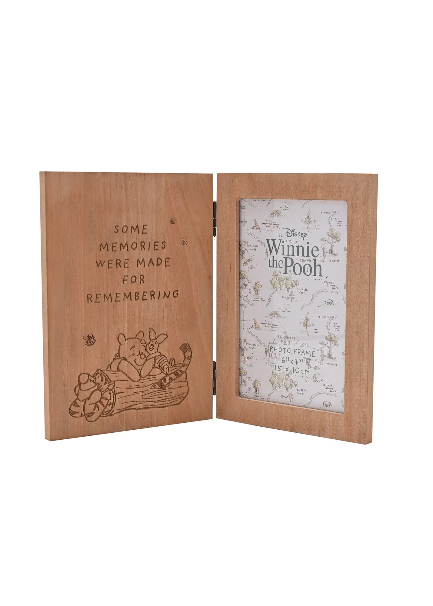Disney Winnie The Pooh Folding Photo Frame - Brown, Wood product