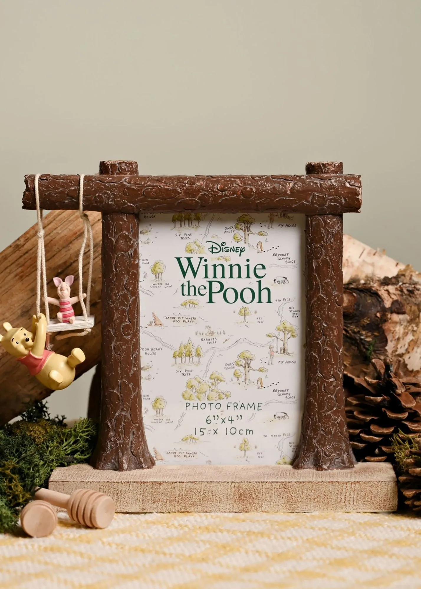 Disney Winnie the Pooh Swing Photo Frame - Brown, Wood product