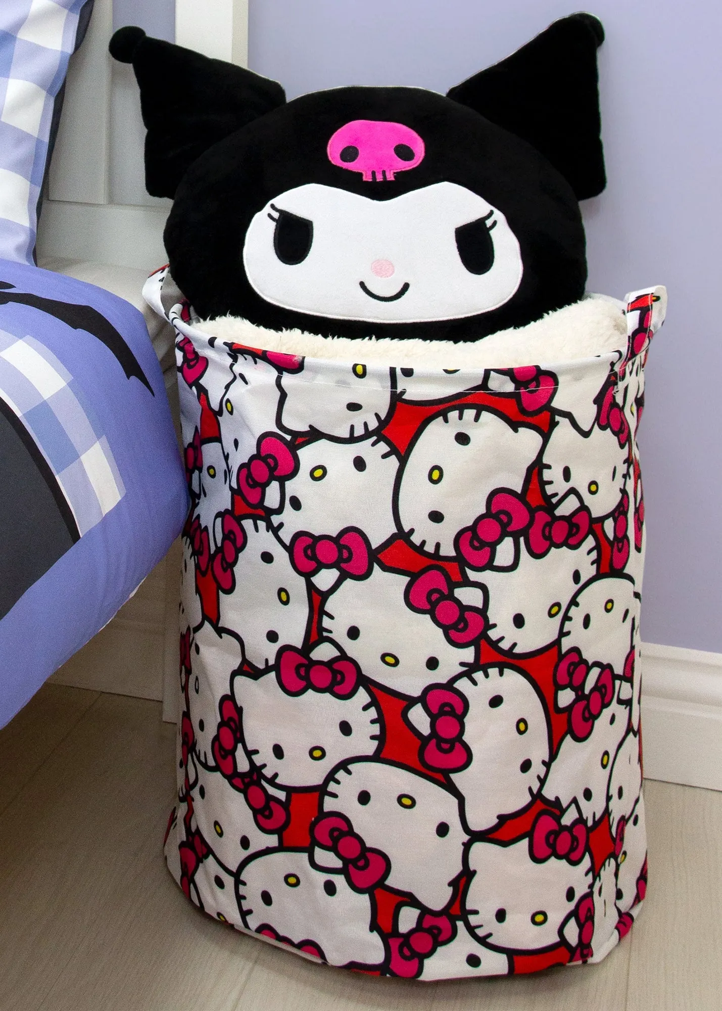 Hello Kitty Fabric Storage Hamper - Red, Polyester product
