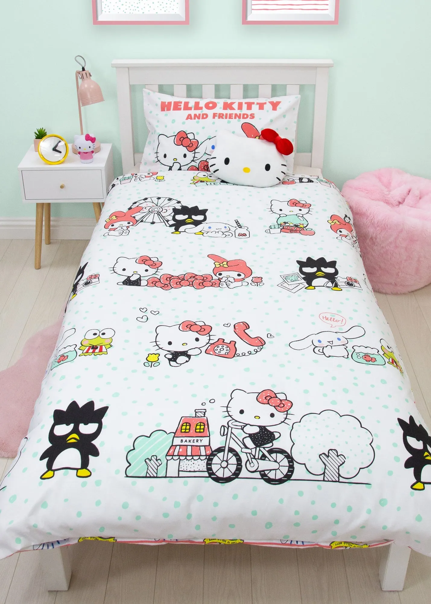 Hello Kitty & Friends Single Duvet Cover Set - Pink product
