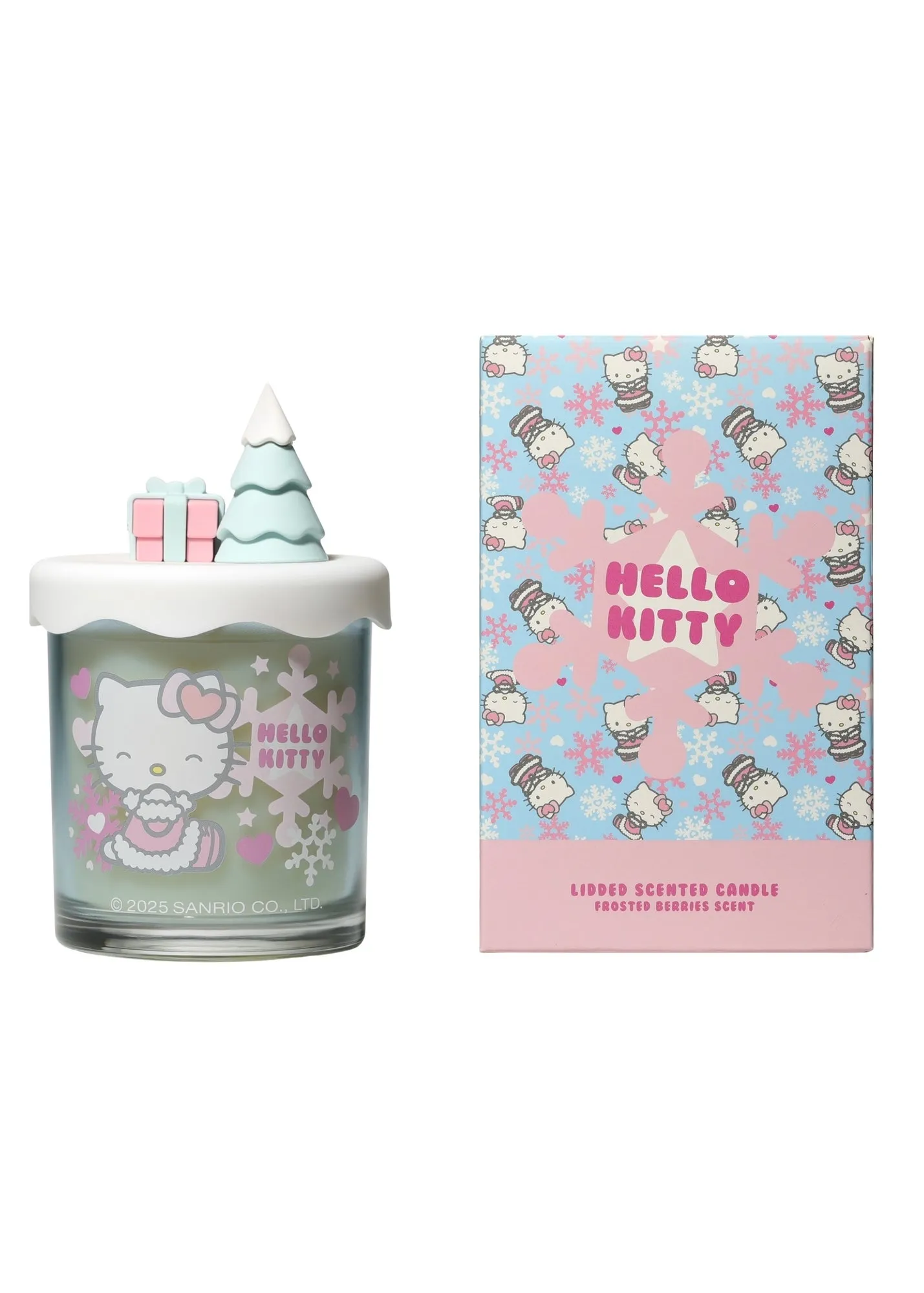 Hello Kitty Frosted Berries 1-Wick Scented Candle with 3D Silicone Lid - Grey product