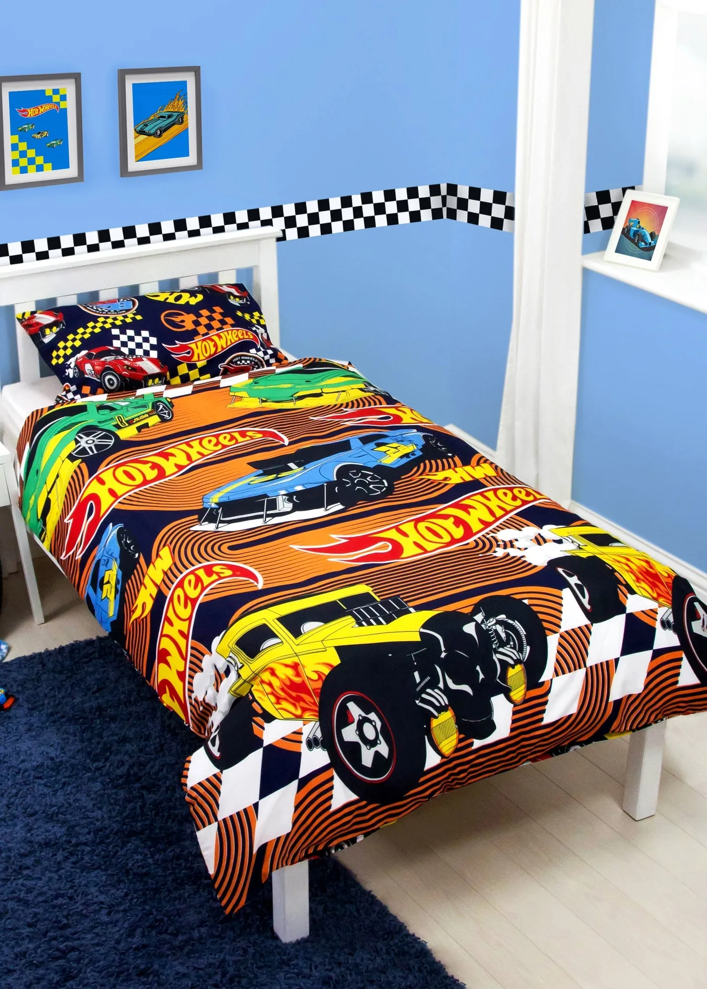 Hot Wheels Single Reversible Duvet Cover Set - Multi, Polyester product