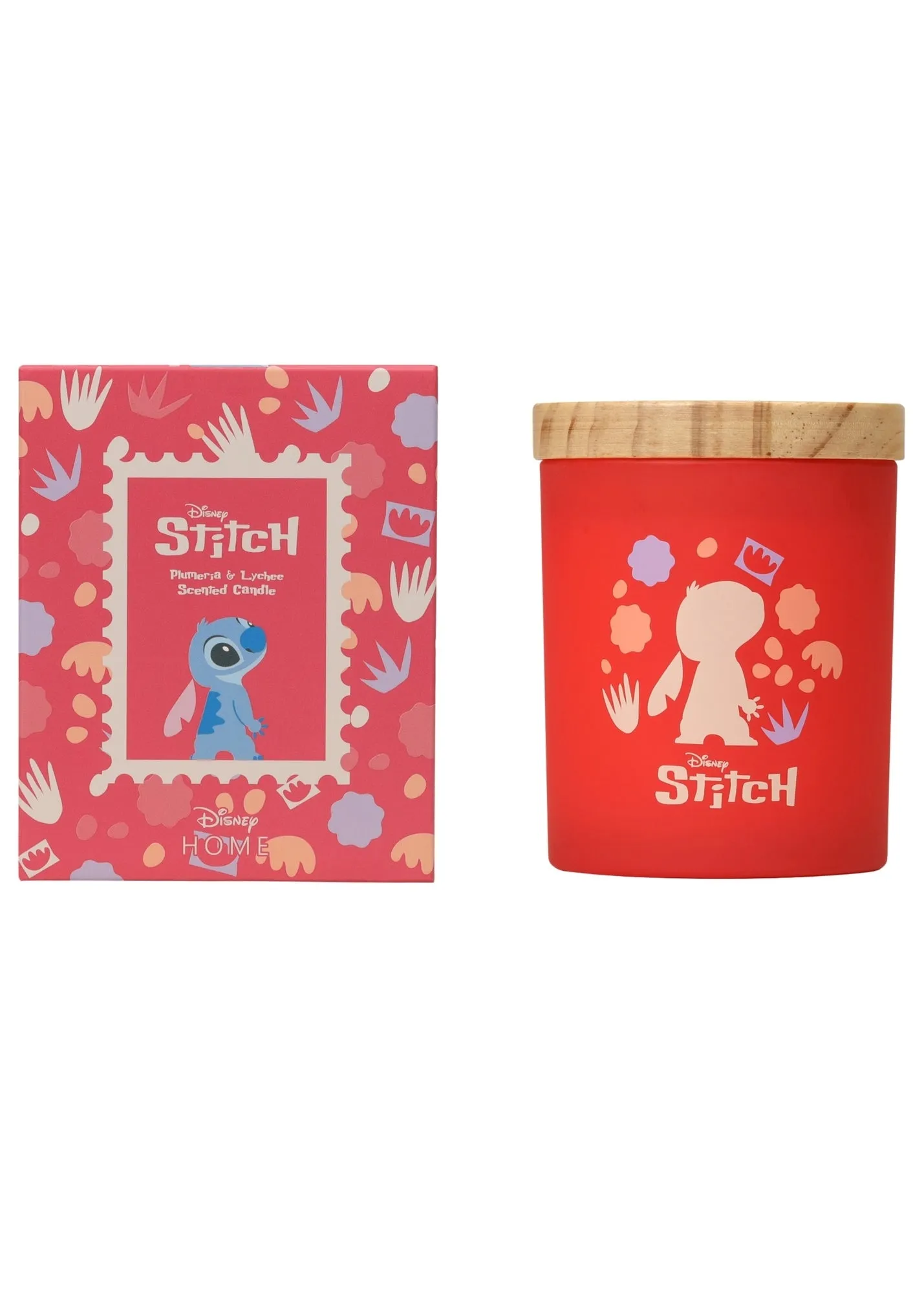 Lilo & Stitch Plumeria & Lychee Scented Candle with Wood Lid - White product